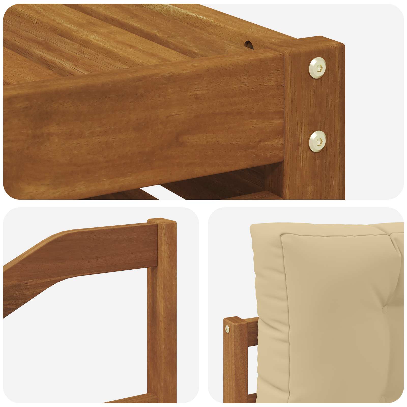 Outdoor-Sofagarnitur 8 stk. Natur und Beige