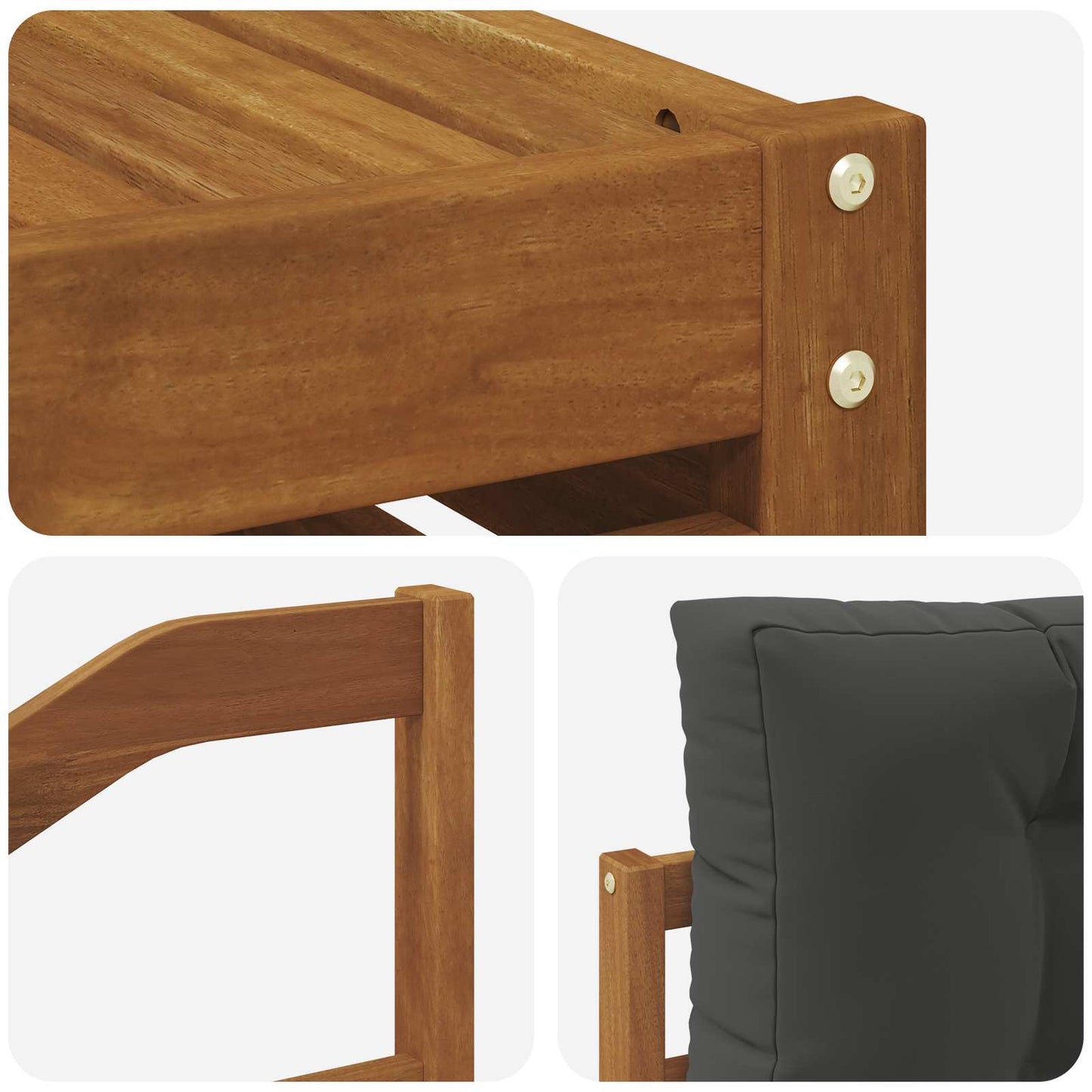 Outdoor-Sofagarnitur 8 stk. Natur und Anthrazit