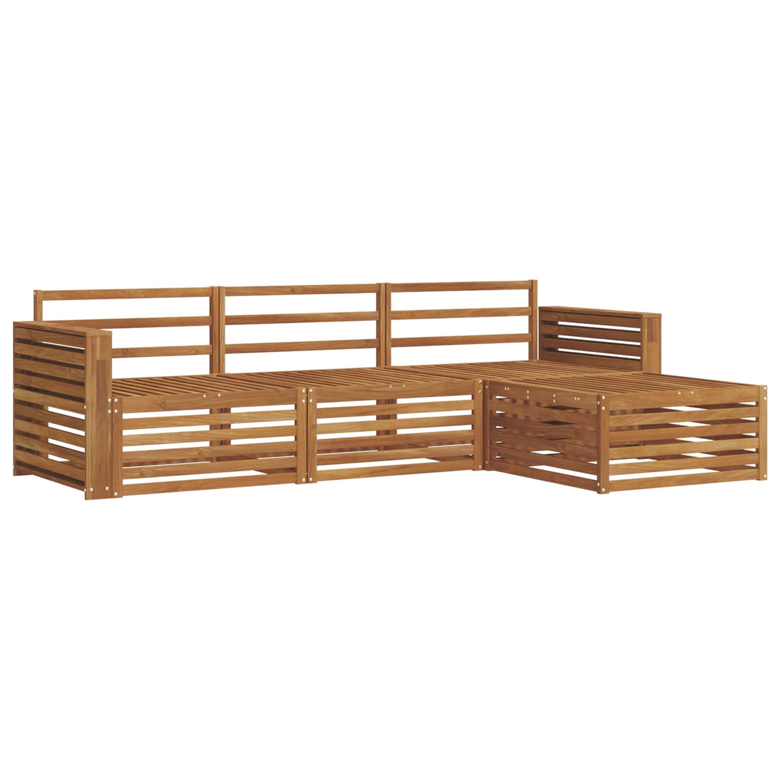 Outdoor-Sofagarnitur Natur 257,5 x 162,5 x 73 cm