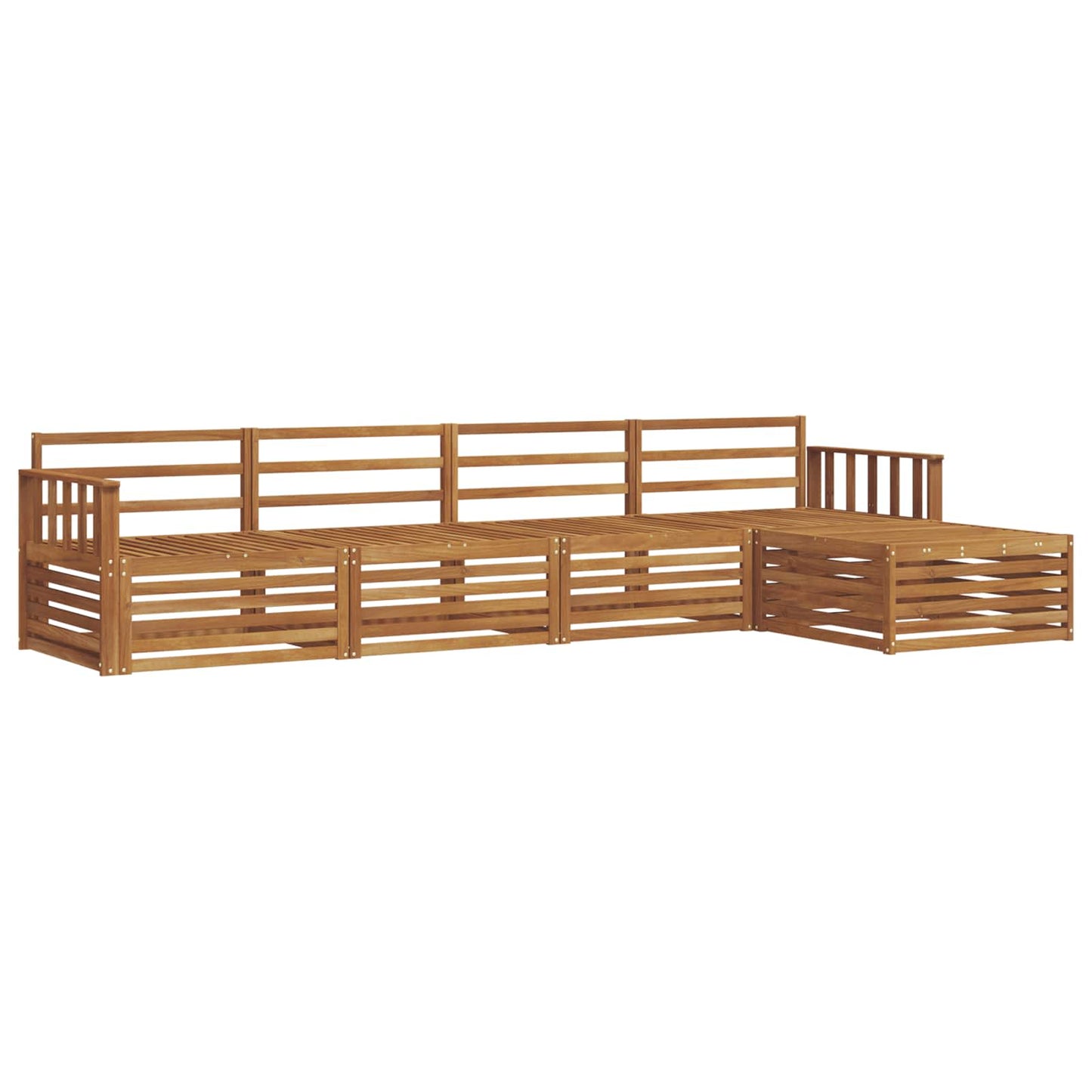 Outdoor-Sofagarnitur 5 pcs Natur Massivholz Akazie