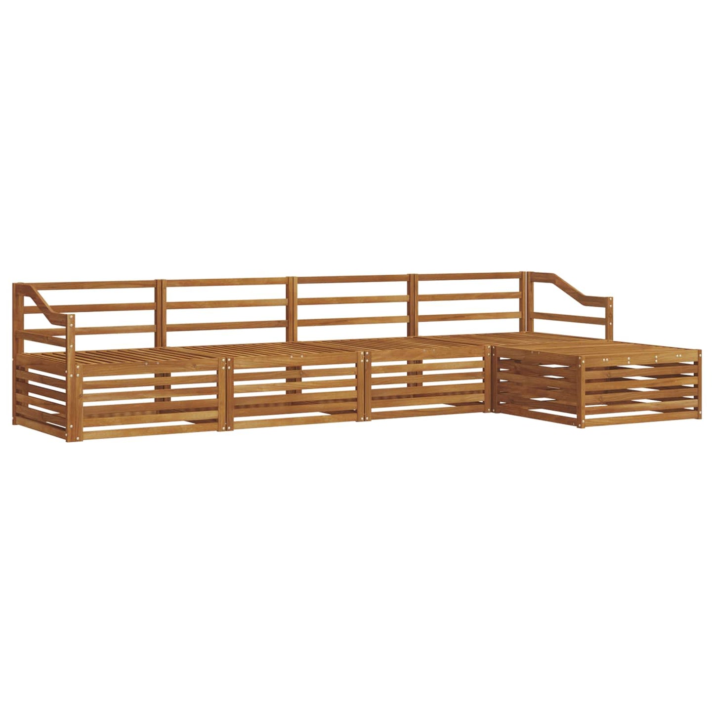 Outdoor-Sofagarnitur 5 pcs Natur Massivholz Akazie