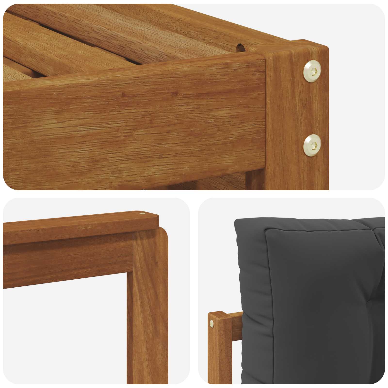 Outdoor-Sofagarnitur 6 stk. Natur und Anthrazit