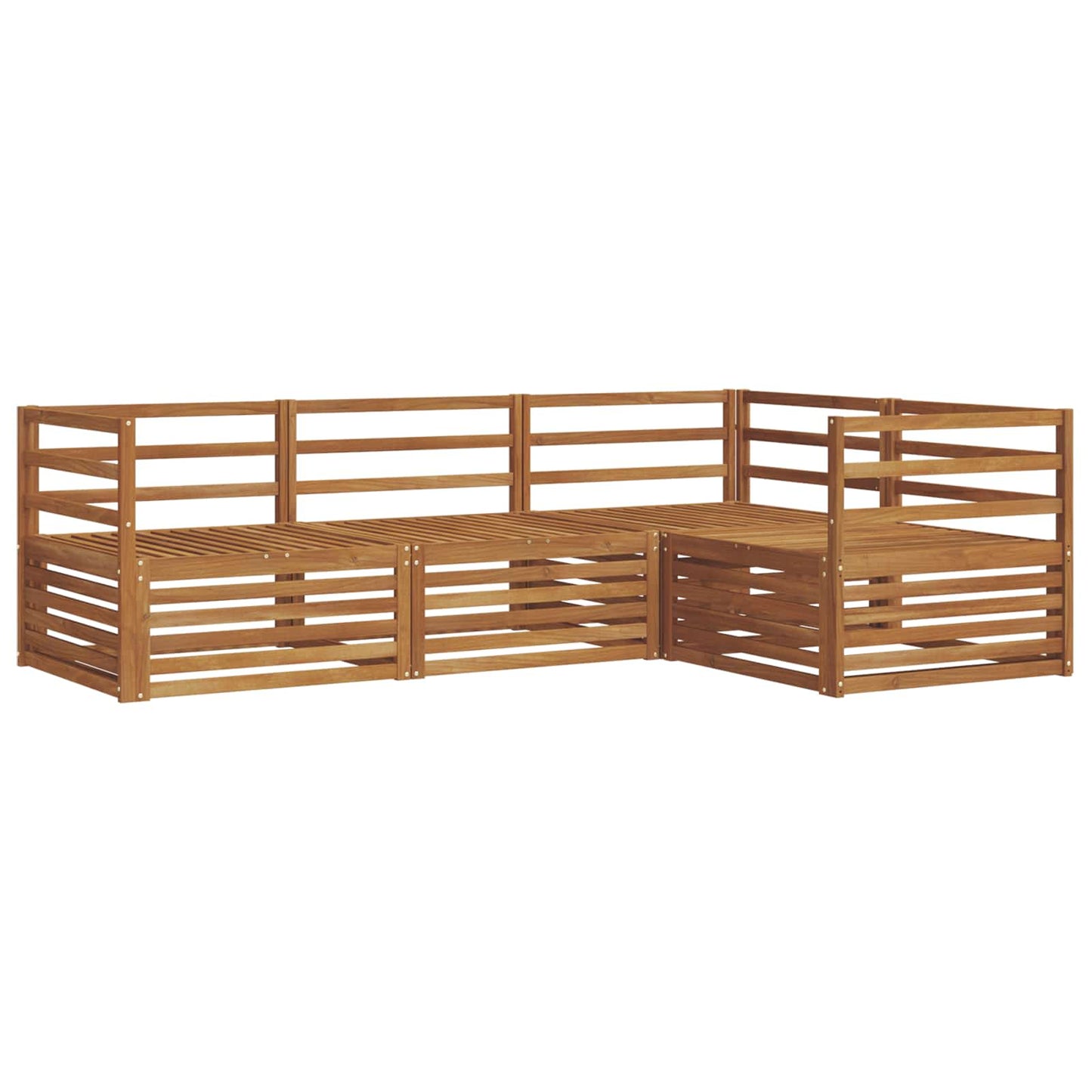 Outdoor-Sofagarnitur 4 pcs Natur Massivholz Akazie