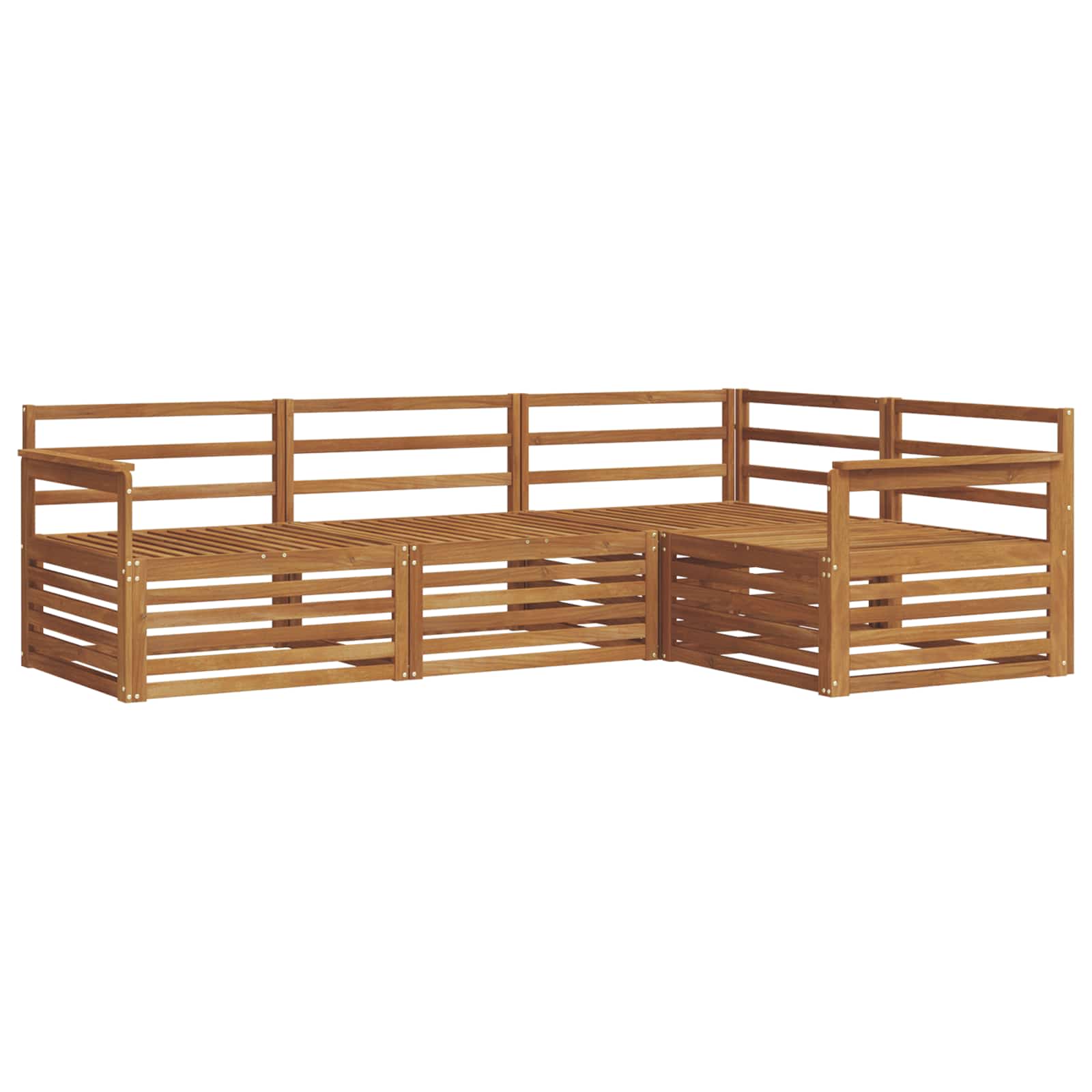 Outdoor-Sofagarnitur 4 pcs Natur Massivholz Akazie