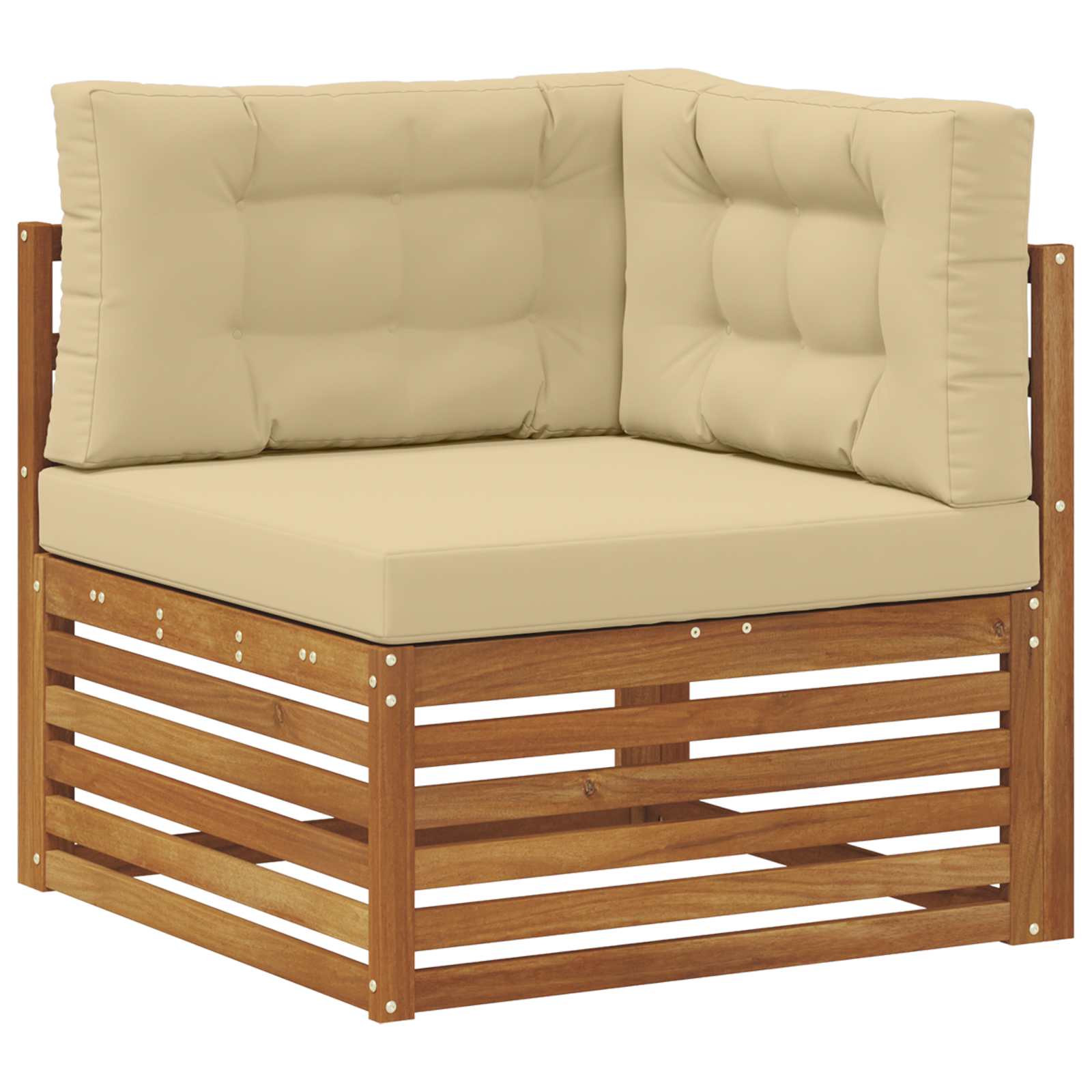 Outdoor-Sofagarnitur 4 stk. Natur und Beige