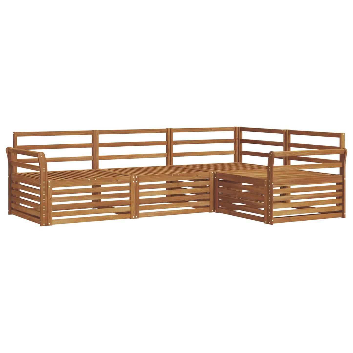 Outdoor-Sofagarnitur 4 pcs Natur Massivholz Akazie