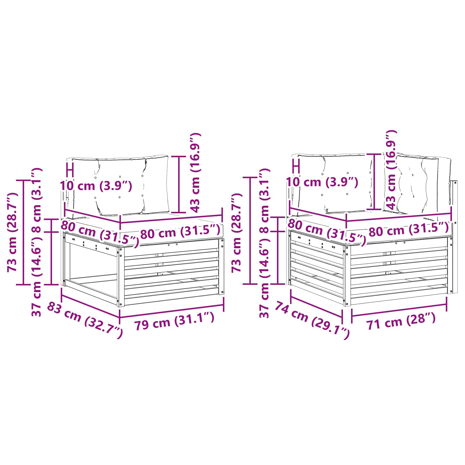 Outdoor-Sofagarnitur 4 stk. Natur und Creme