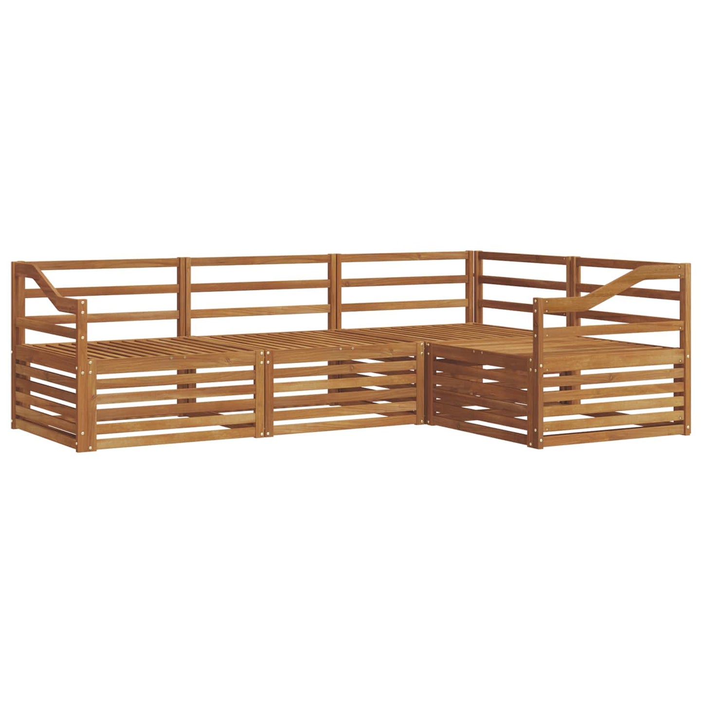 Outdoor-Sofagarnitur 4 pcs Natur Massivholz Akazie