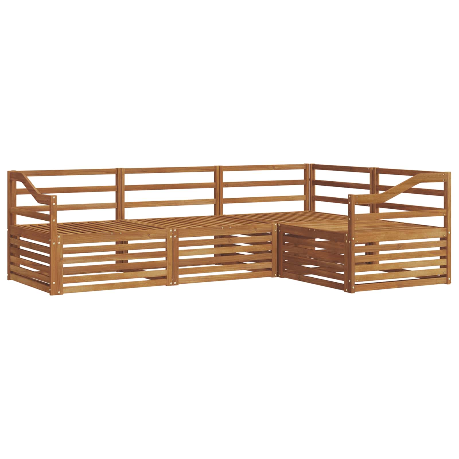 Outdoor-Sofagarnitur 4 pcs Natur Massivholz Akazie