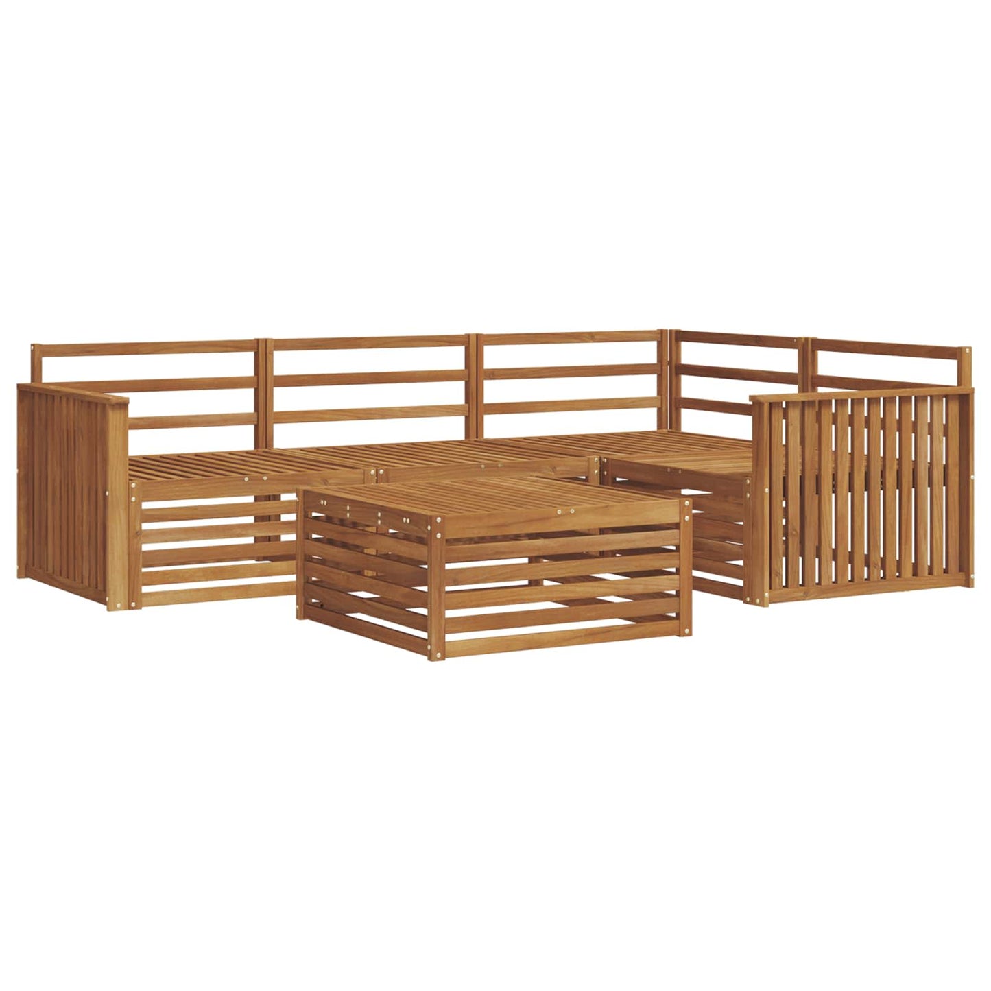 Outdoor-Sofagarnitur 5 pcs Natur Massivholz Akazie