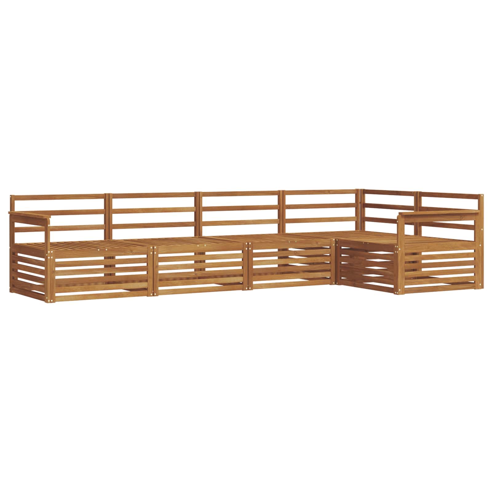 Outdoor-Sofagarnitur 5 pcs Natur