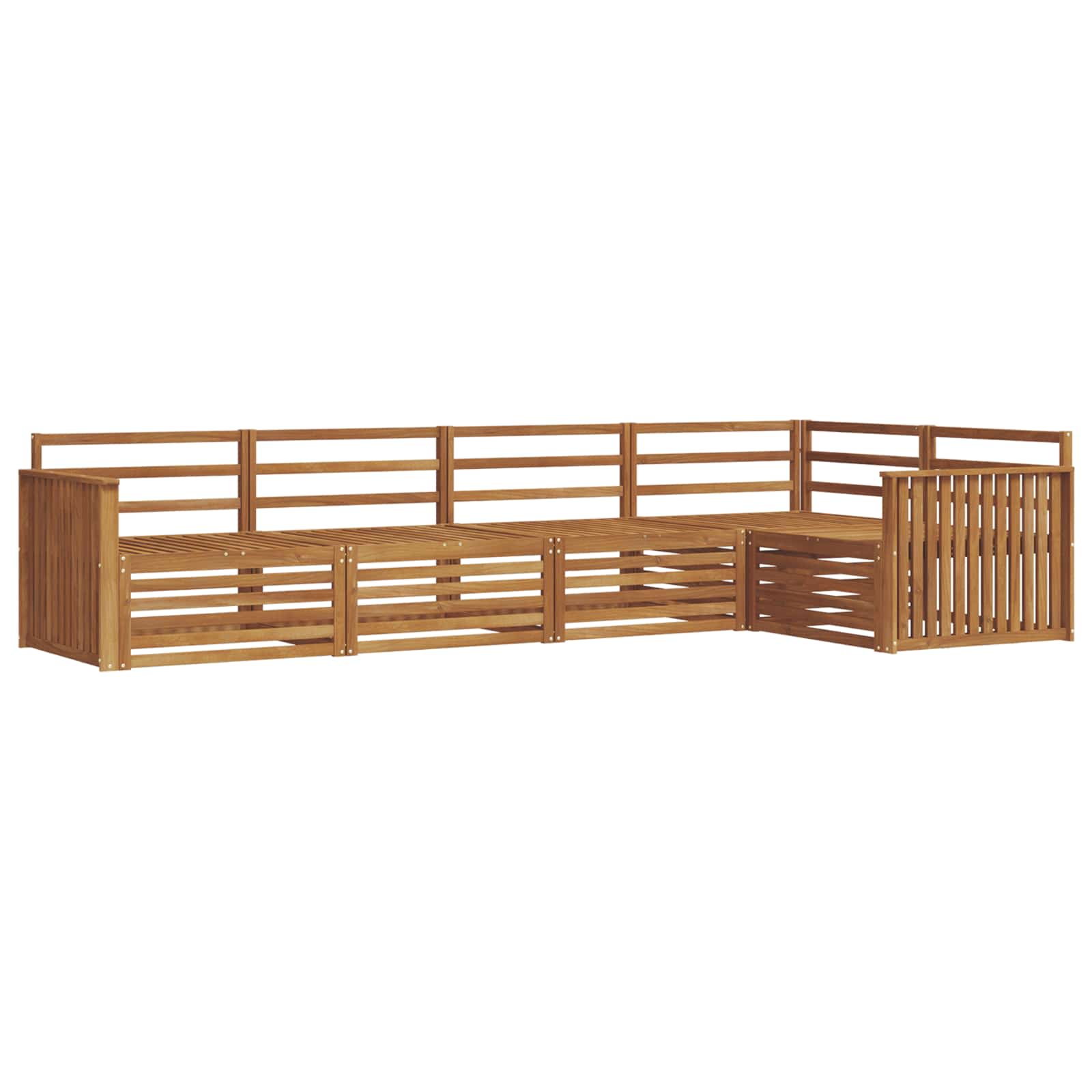 Outdoor-Sofagarnitur 5 pcs Natur