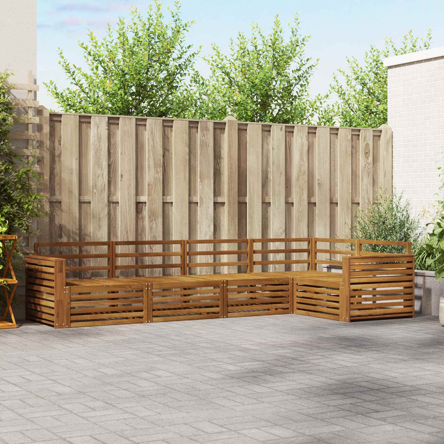 Outdoor-Sofagarnitur 5 pcs Natur