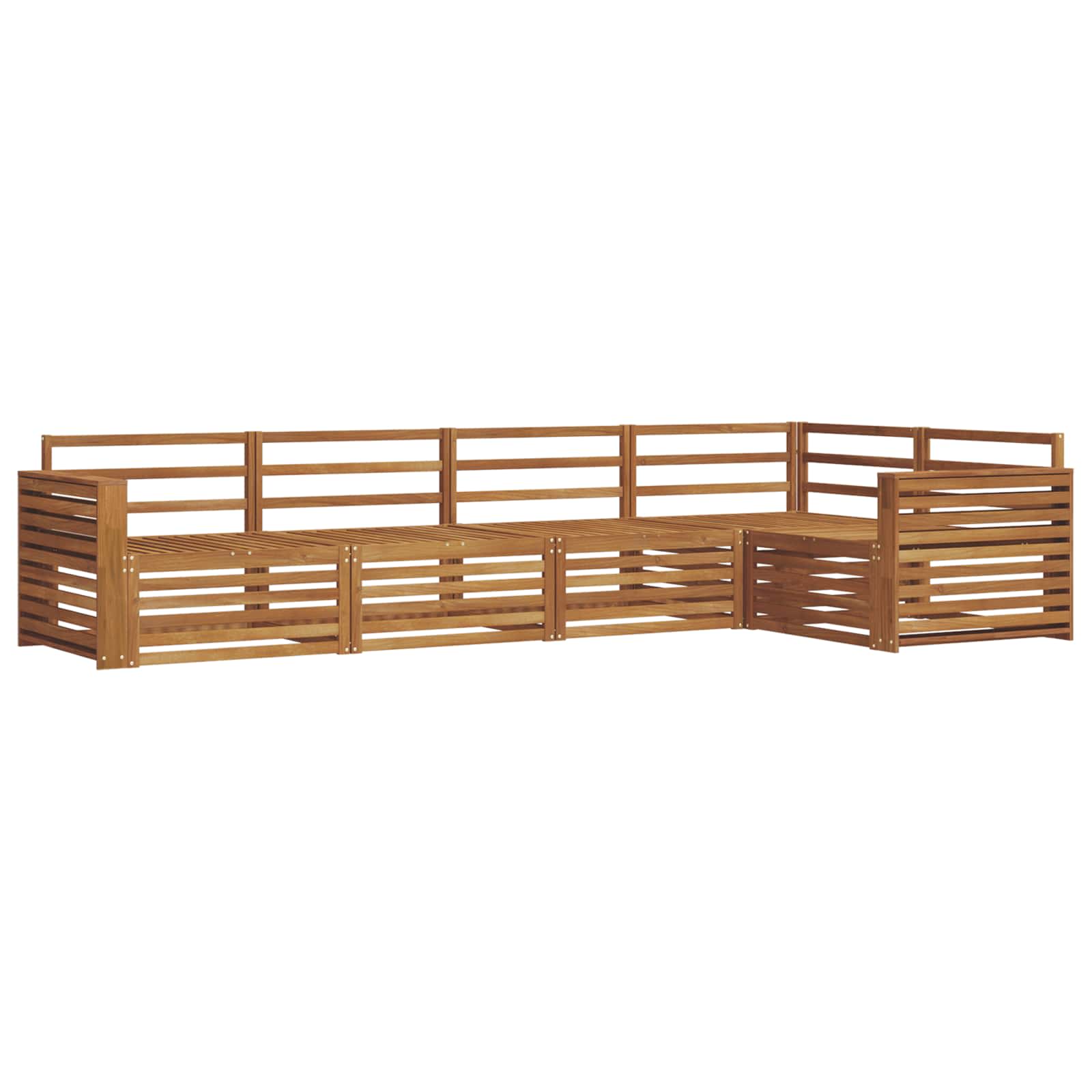 Outdoor-Sofagarnitur 5 pcs Natur