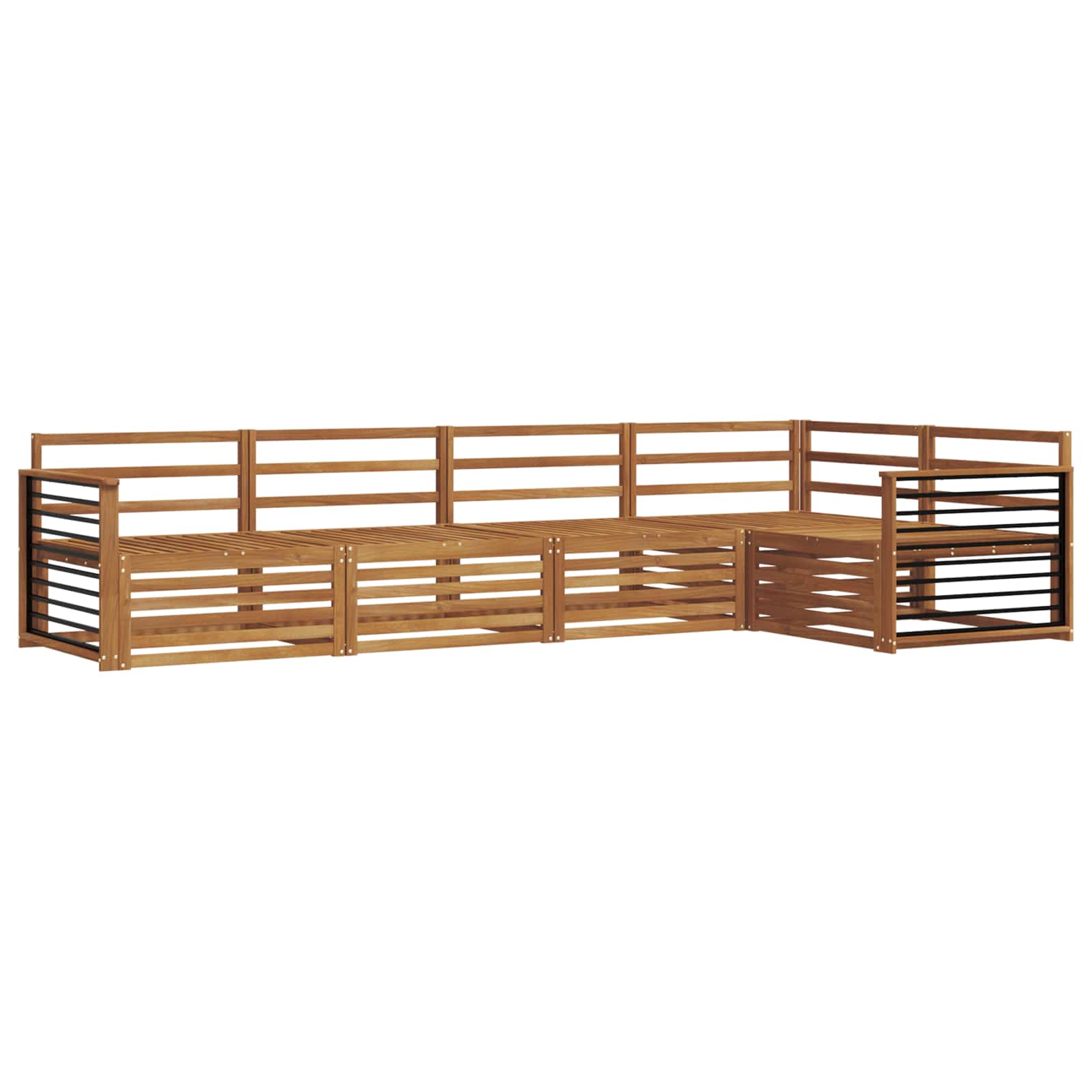 Outdoor-Sofagarnitur 5 pcs Natur