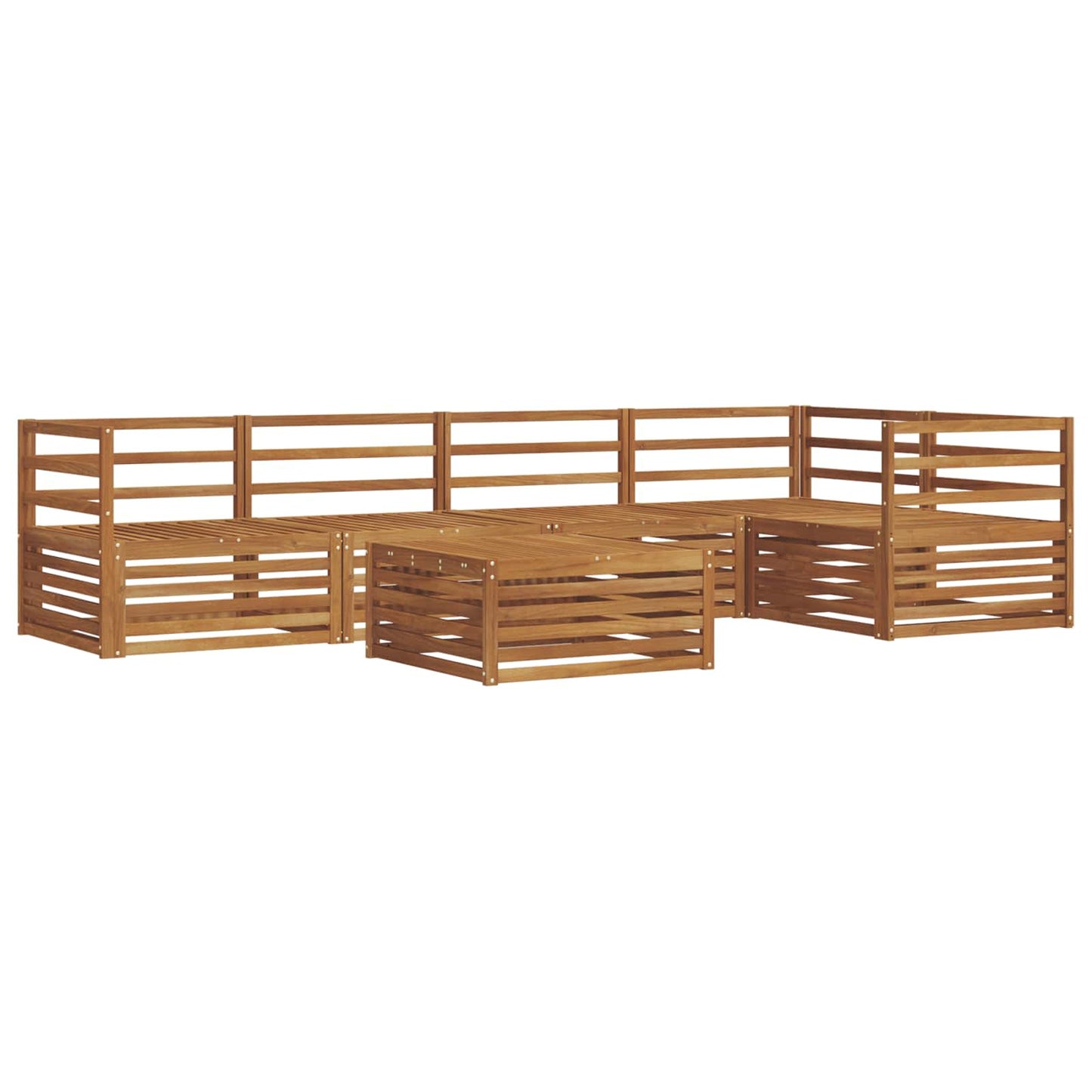 Outdoor-Sofagarnitur 6 pcs Natur