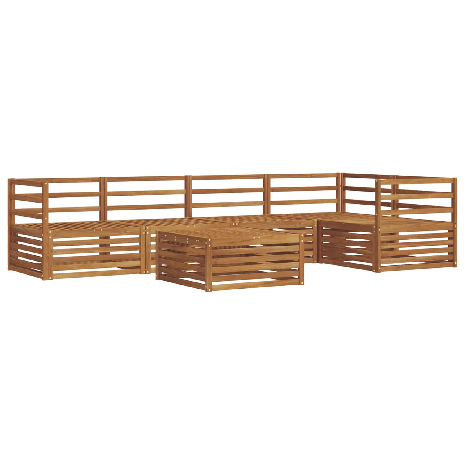 Outdoor-Sofagarnitur 6 pcs Natur
