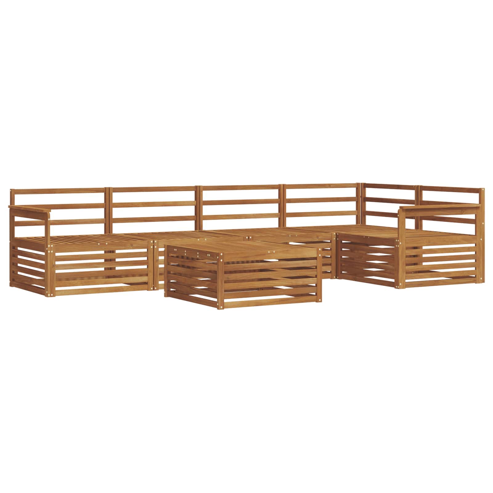 Outdoor-Sofagarnitur 6 pcs Natur
