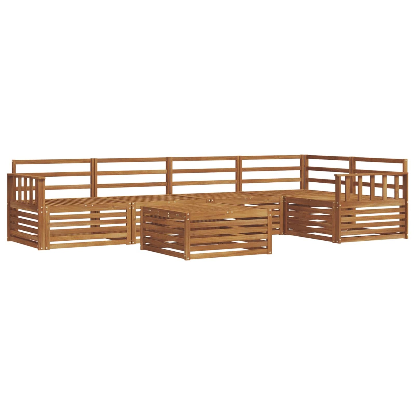 Outdoor-Sofagarnitur 6 pcs Natur