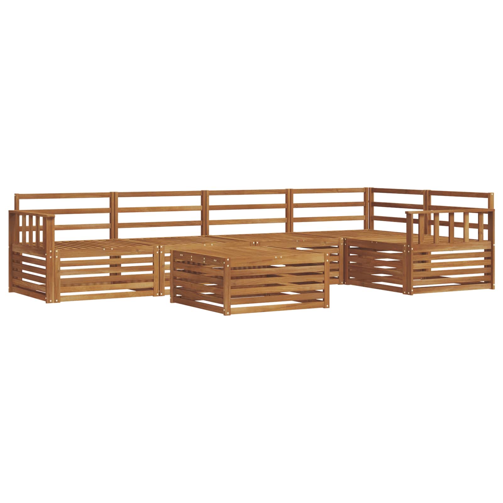 Outdoor-Sofagarnitur 6 pcs Natur