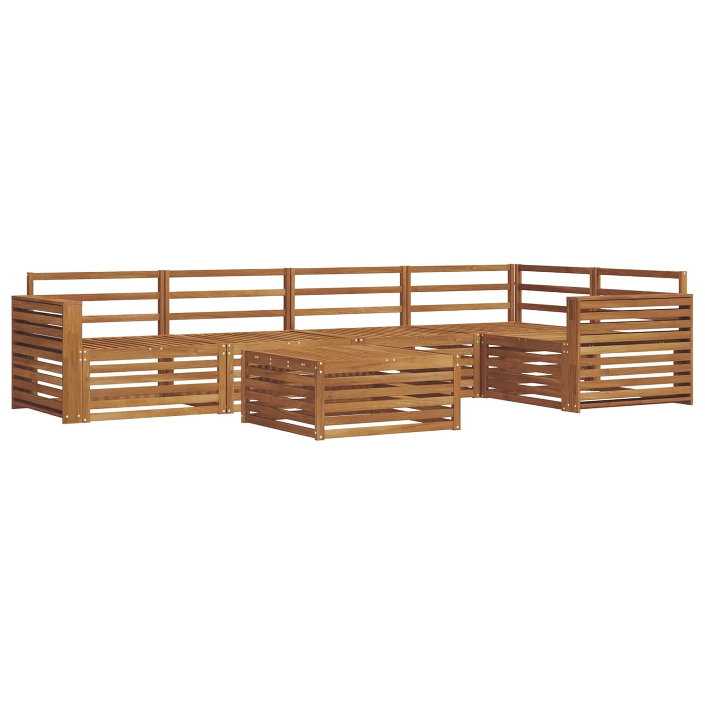 Outdoor-Sofagarnitur 6 pcs Natur