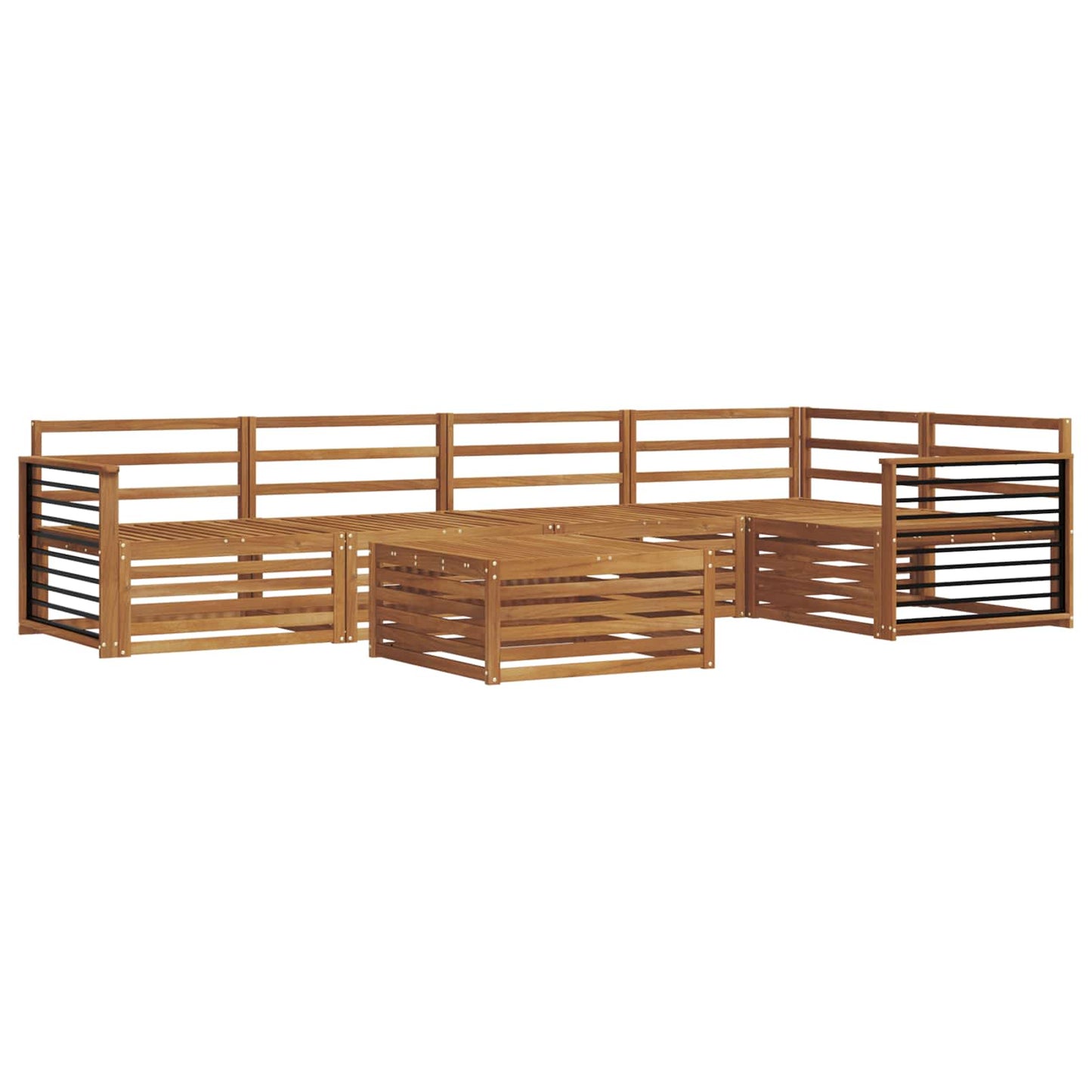 Outdoor-Sofagarnitur 6 pcs Natur