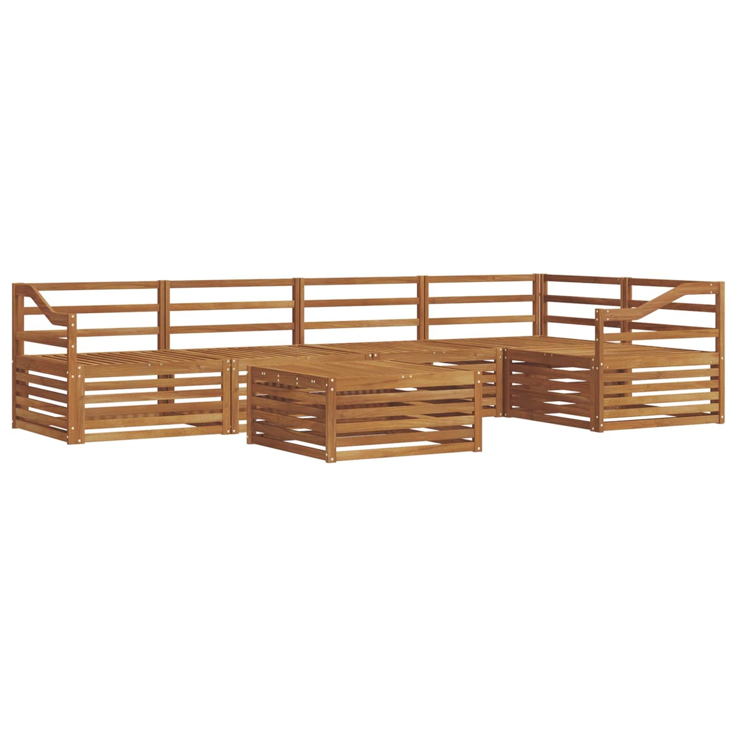 Outdoor-Sofagarnitur 6 pcs Natur