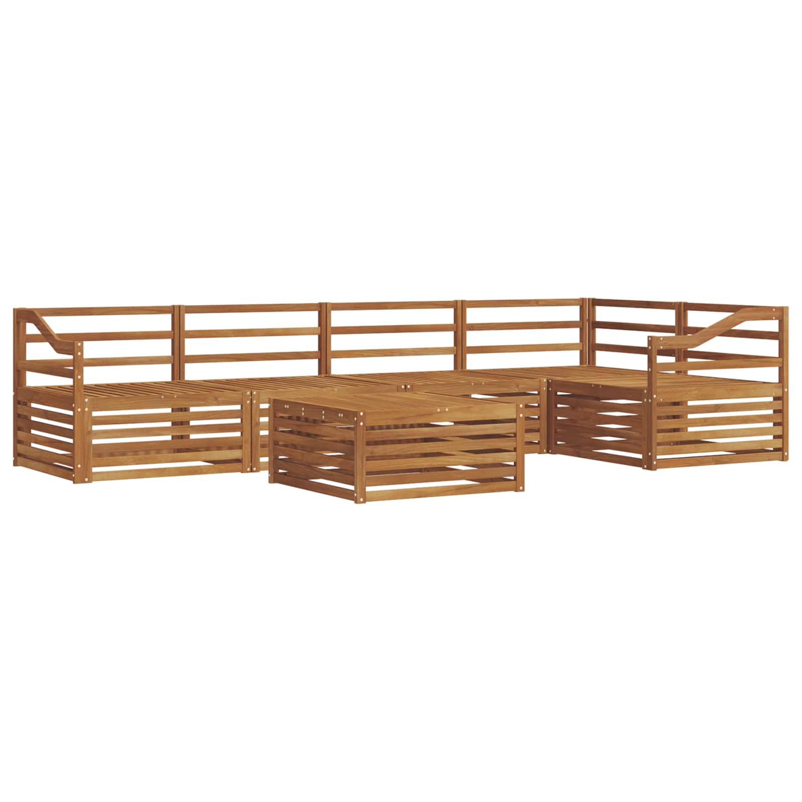 Outdoor-Sofagarnitur 6 pcs Natur