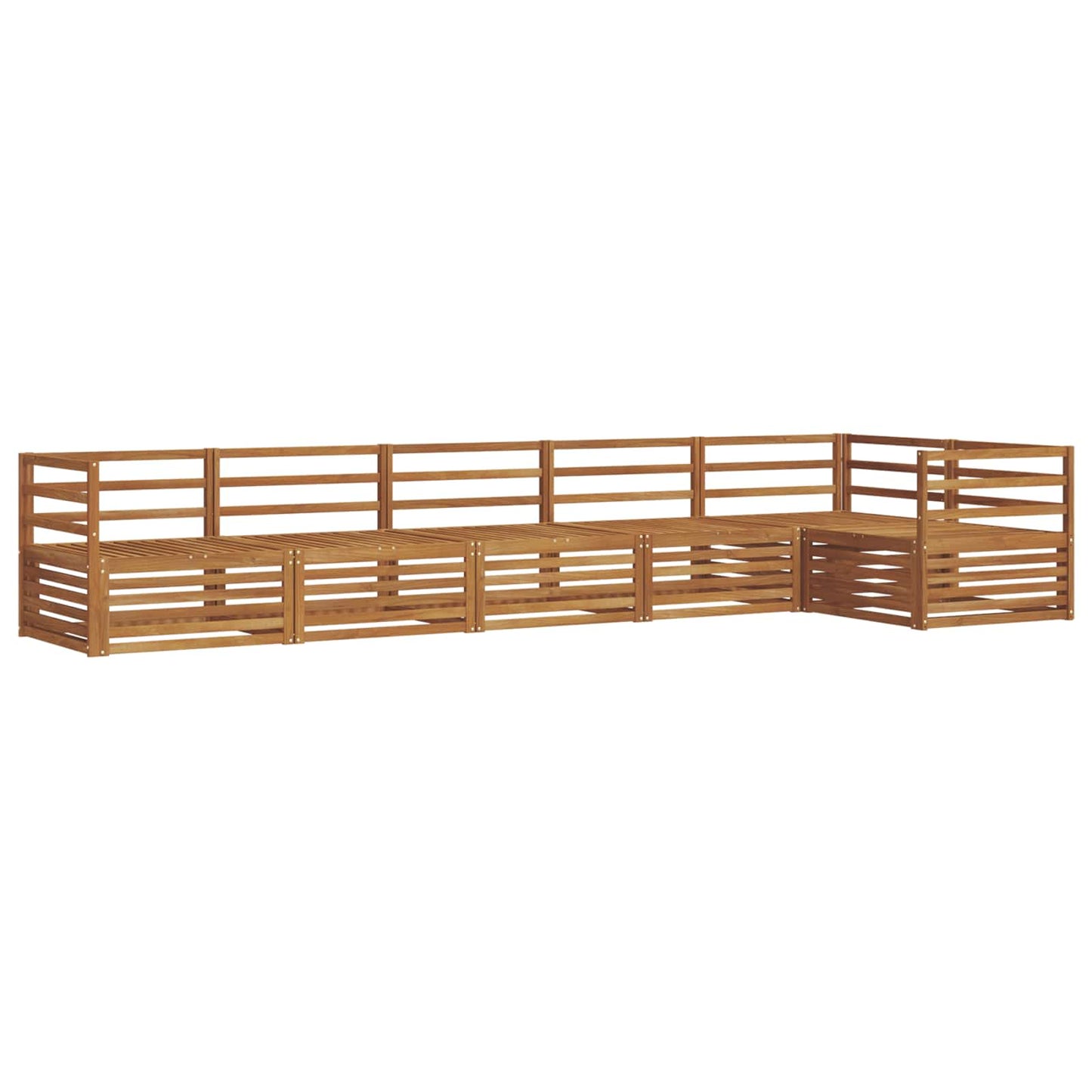 Outdoor-Sofagarnitur 6 pcs Natur Massivholz Akazie