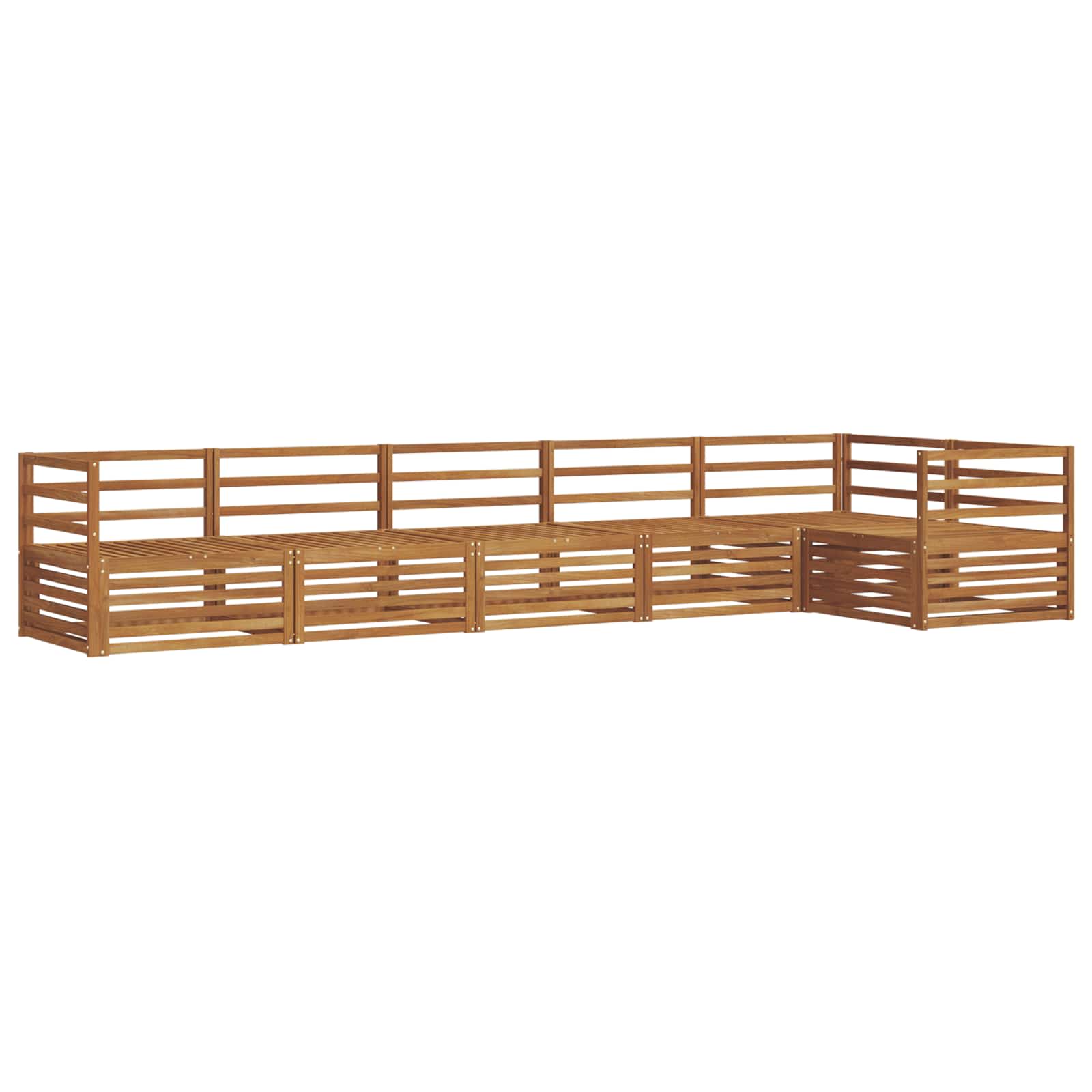 Outdoor-Sofagarnitur 6 pcs Natur Massivholz Akazie