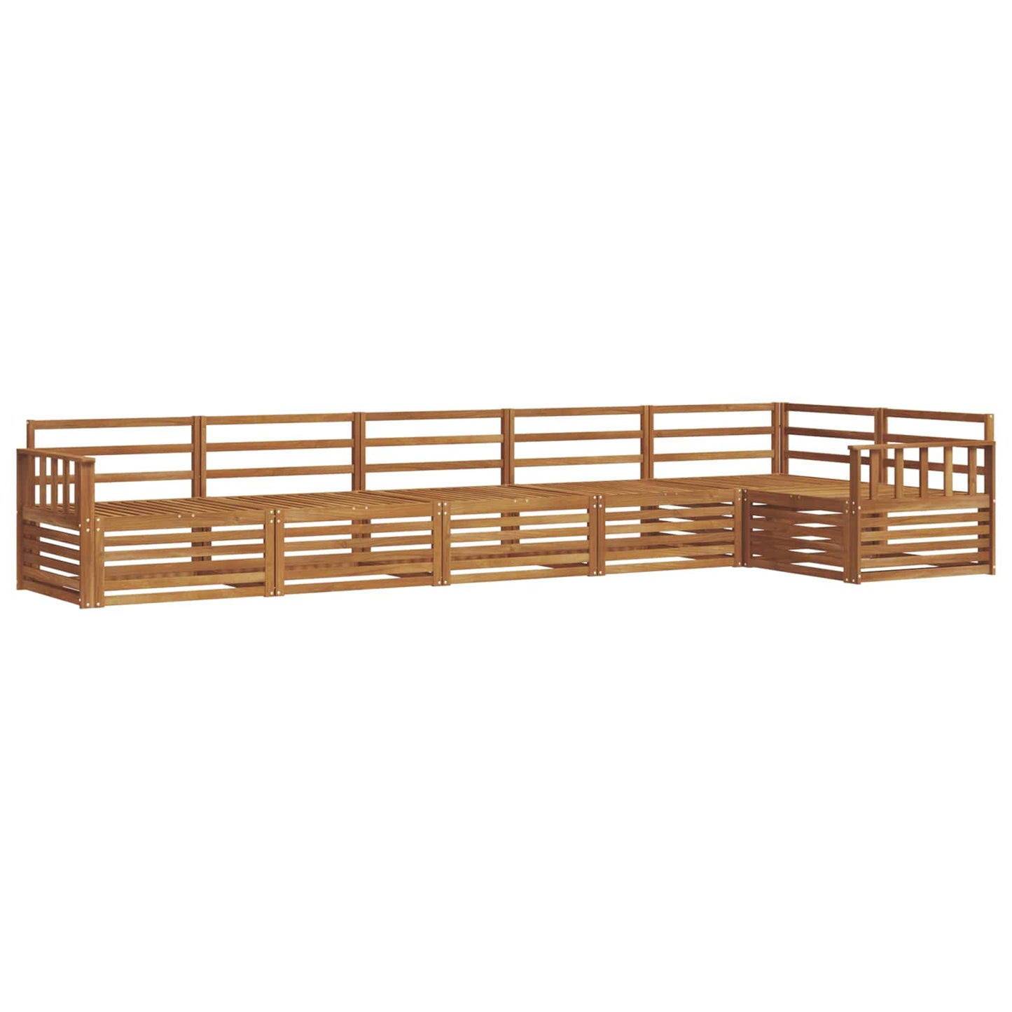 Outdoor-Sofagarnitur 6 pcs Natur Massivholz Akazie