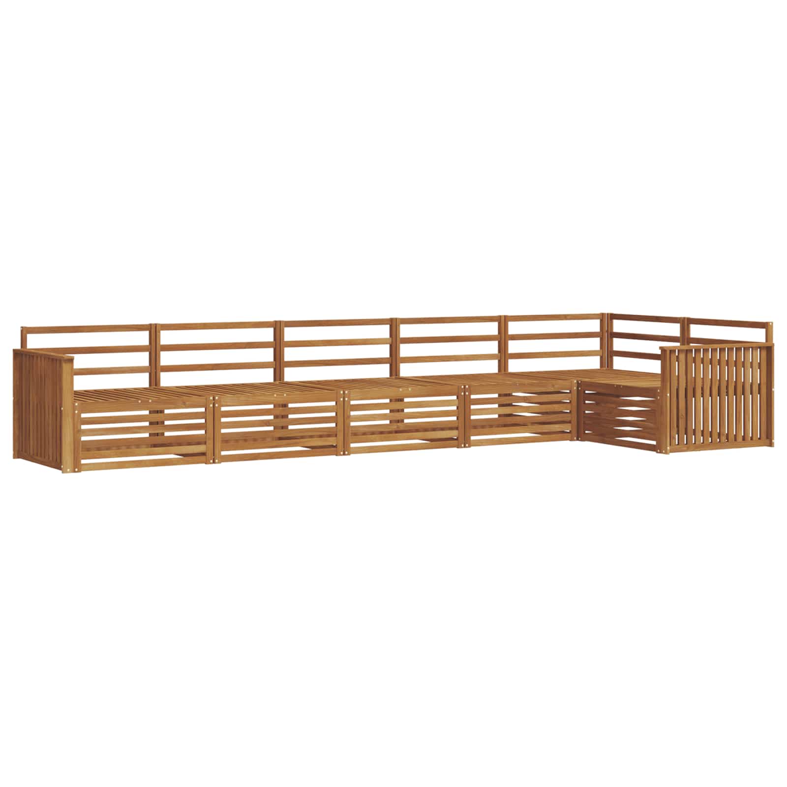 Outdoor-Sofagarnitur 6 pcs Natur Massivholz Akazie