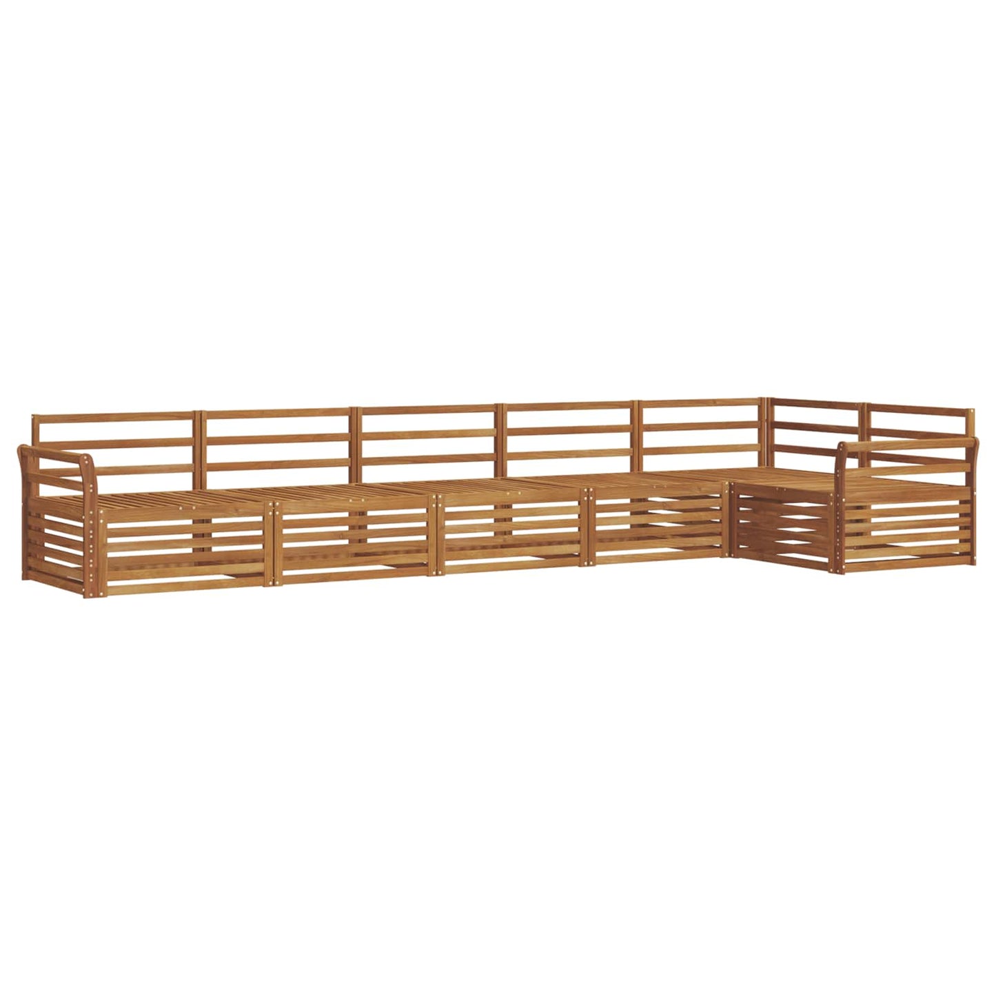 Outdoor-Sofagarnitur 6 pcs Natur Massivholz Akazie