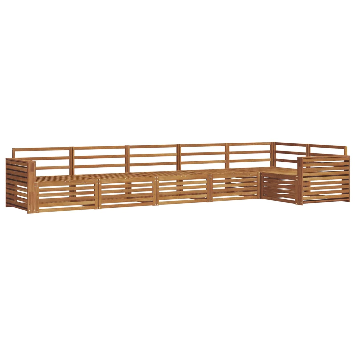 Outdoor-Sofagarnitur 6 pcs Natur Massivholz Akazie