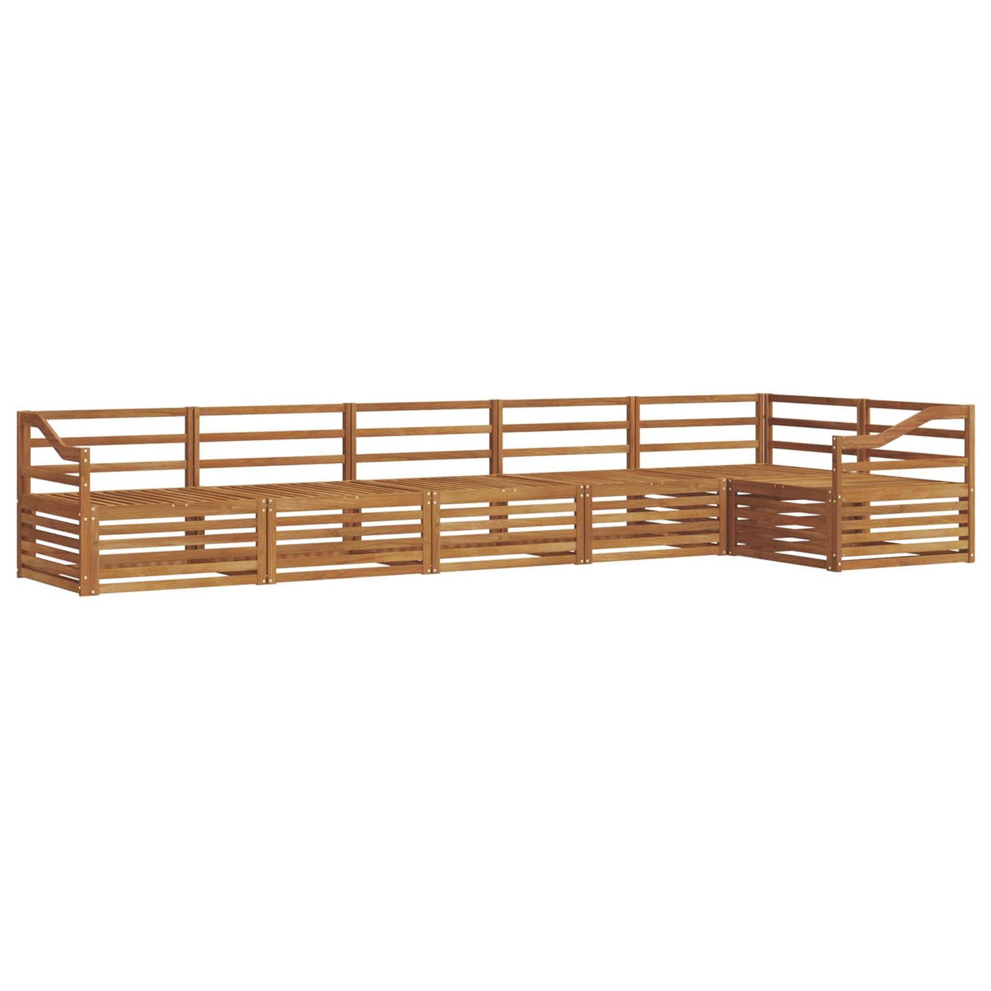 Outdoor-Sofagarnitur 6 pcs Natur Massivholz Akazie