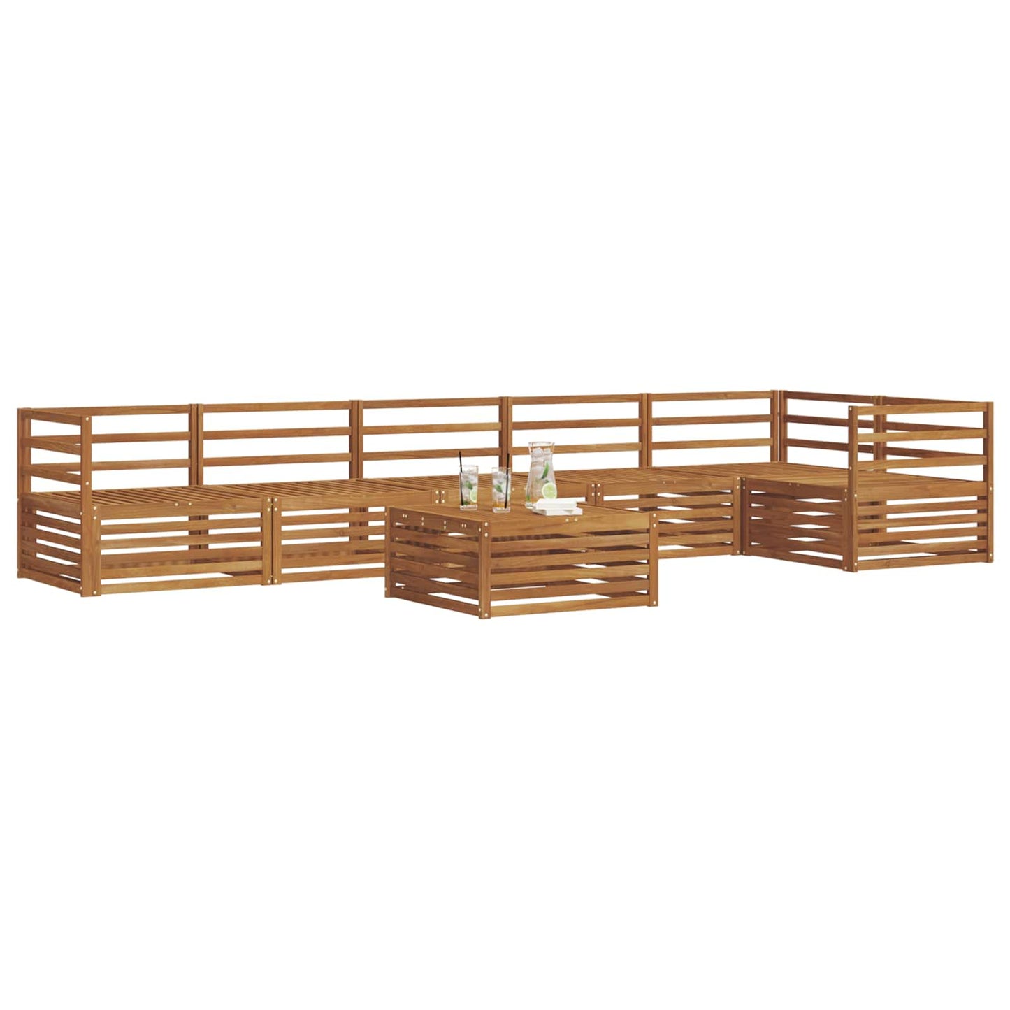 Outdoor-Sofagarnitur 7 pcs Natur