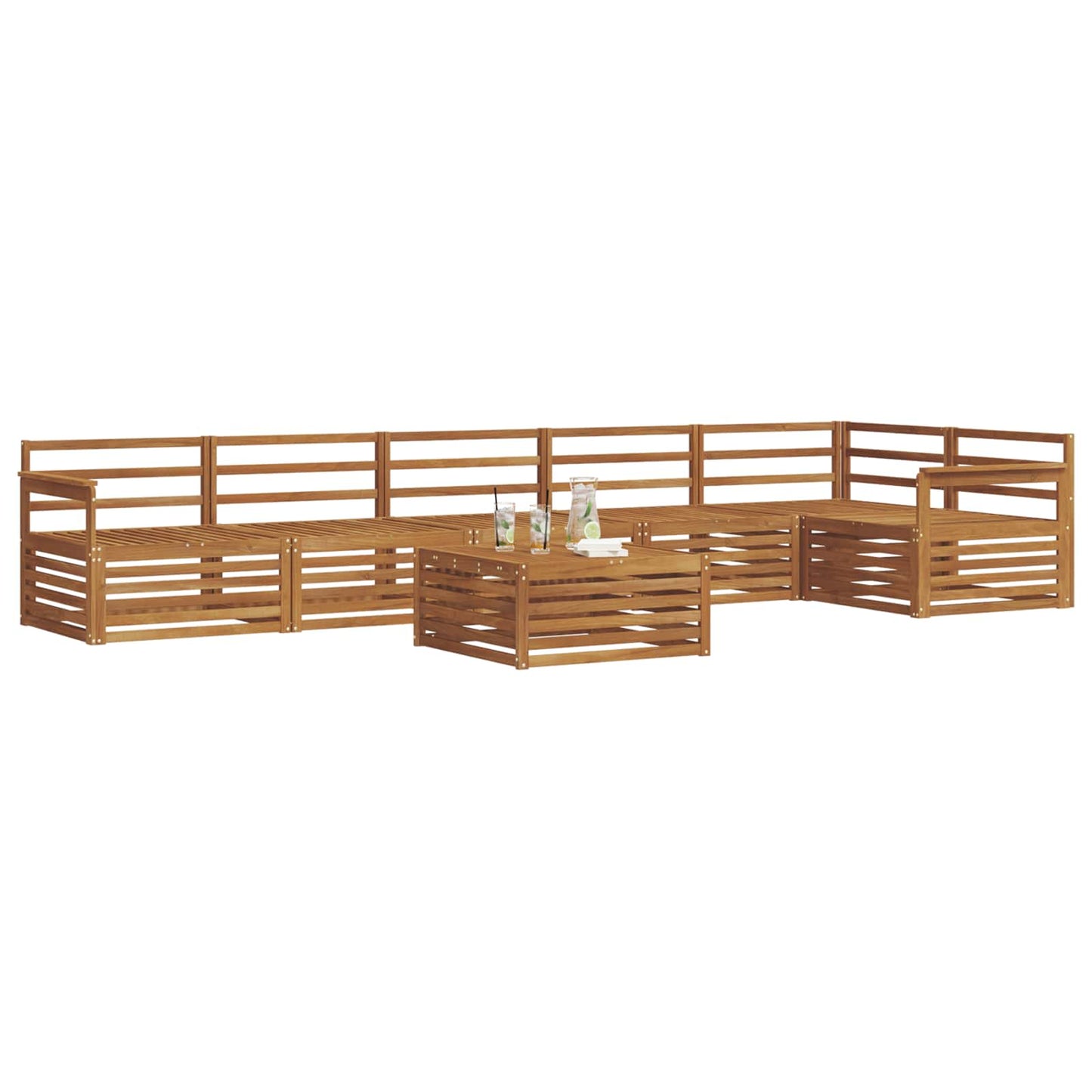 Outdoor-Sofagarnitur 7 pcs Natur