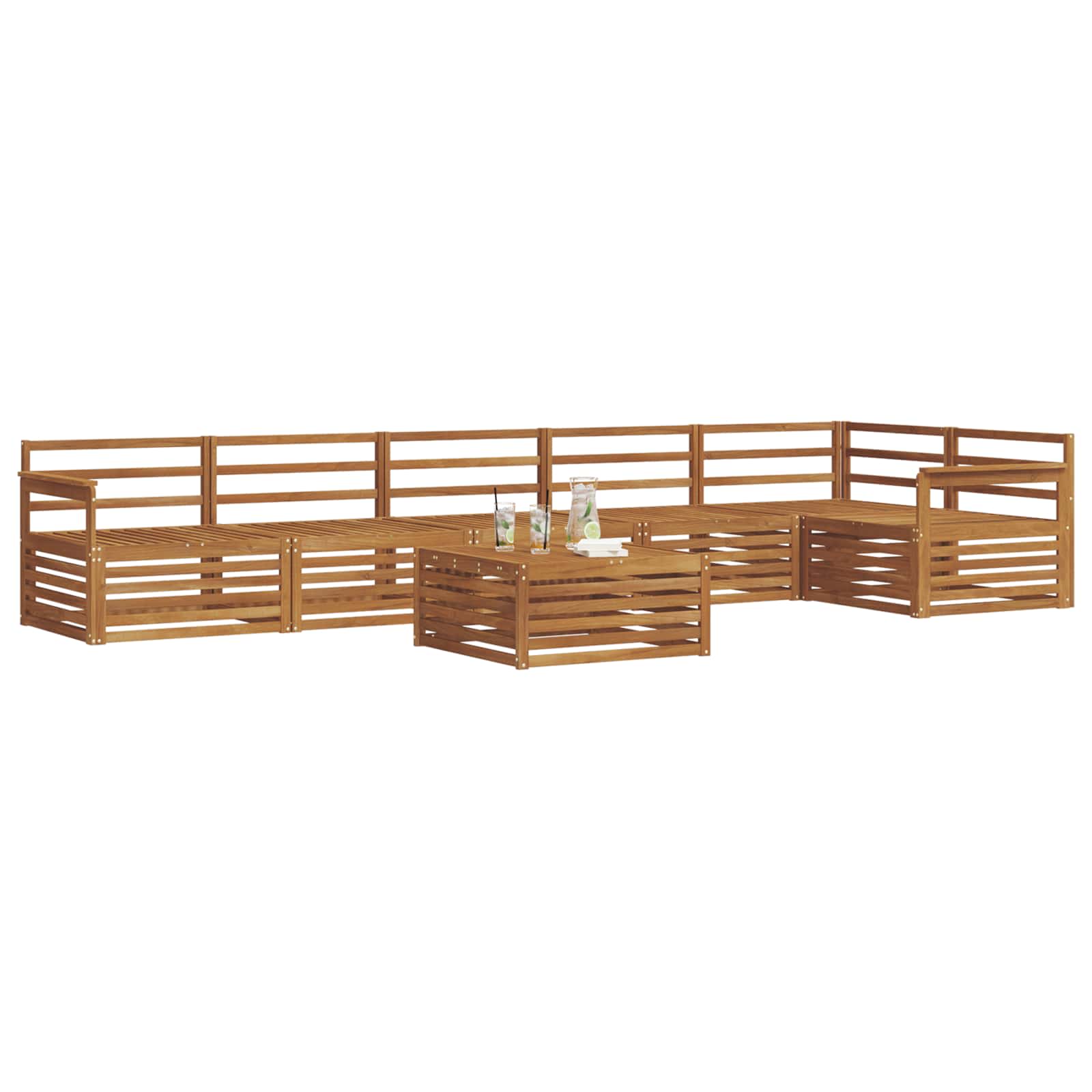 Outdoor-Sofagarnitur 7 pcs Natur