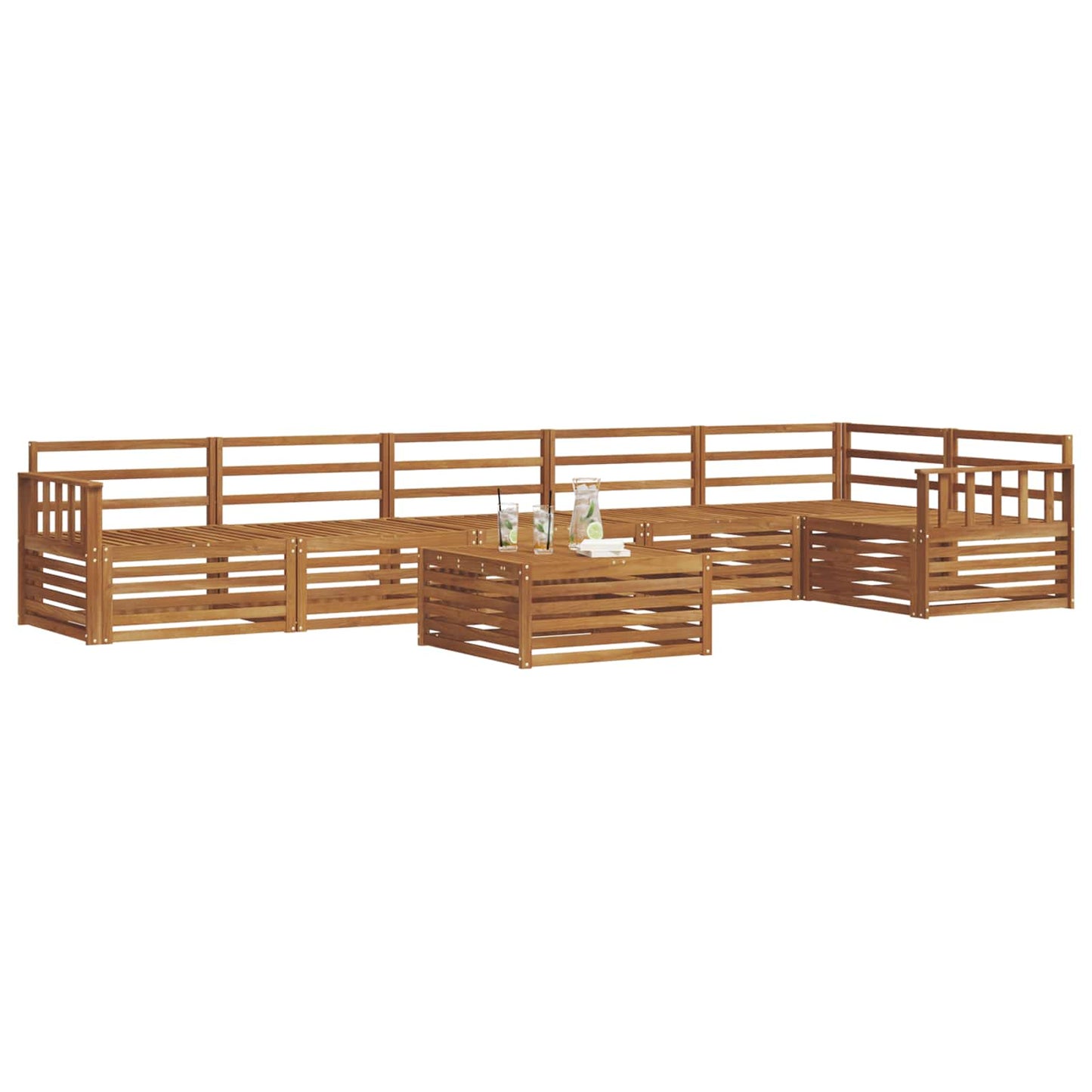 Outdoor-Sofagarnitur 7 pcs Natur