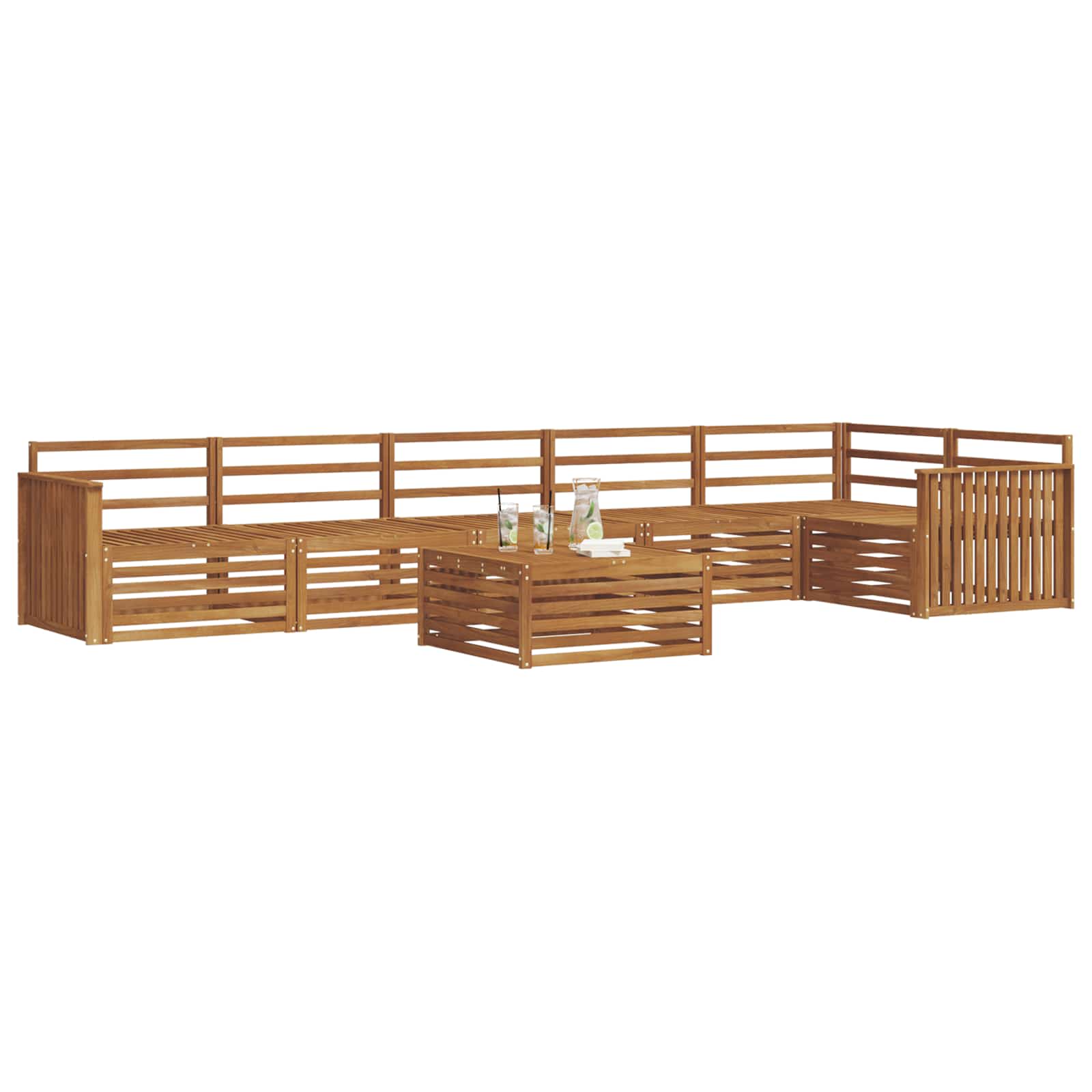 Outdoor-Sofagarnitur 7 pcs Natur