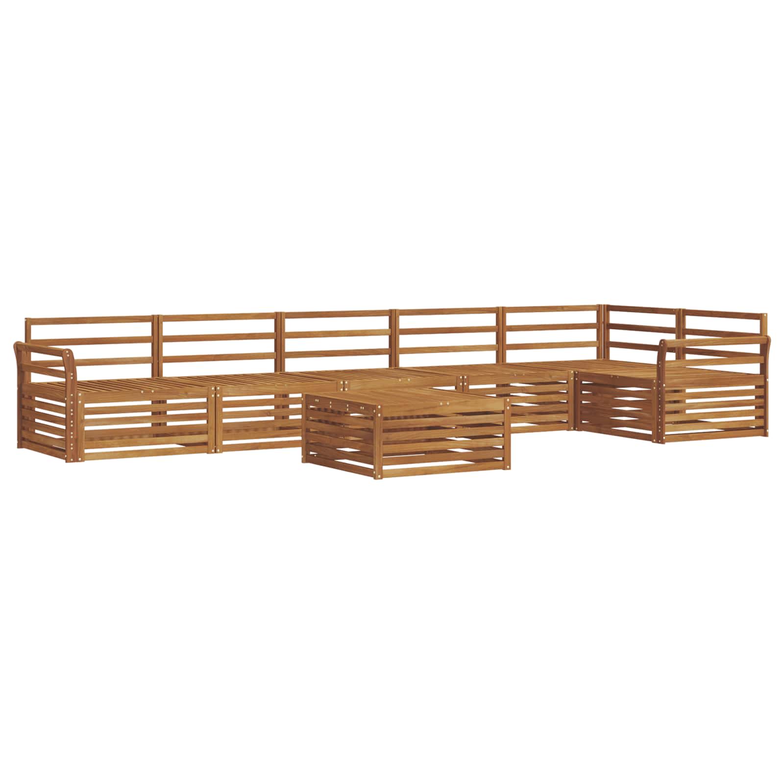 Outdoor-Sofagarnitur 7 pcs Natur