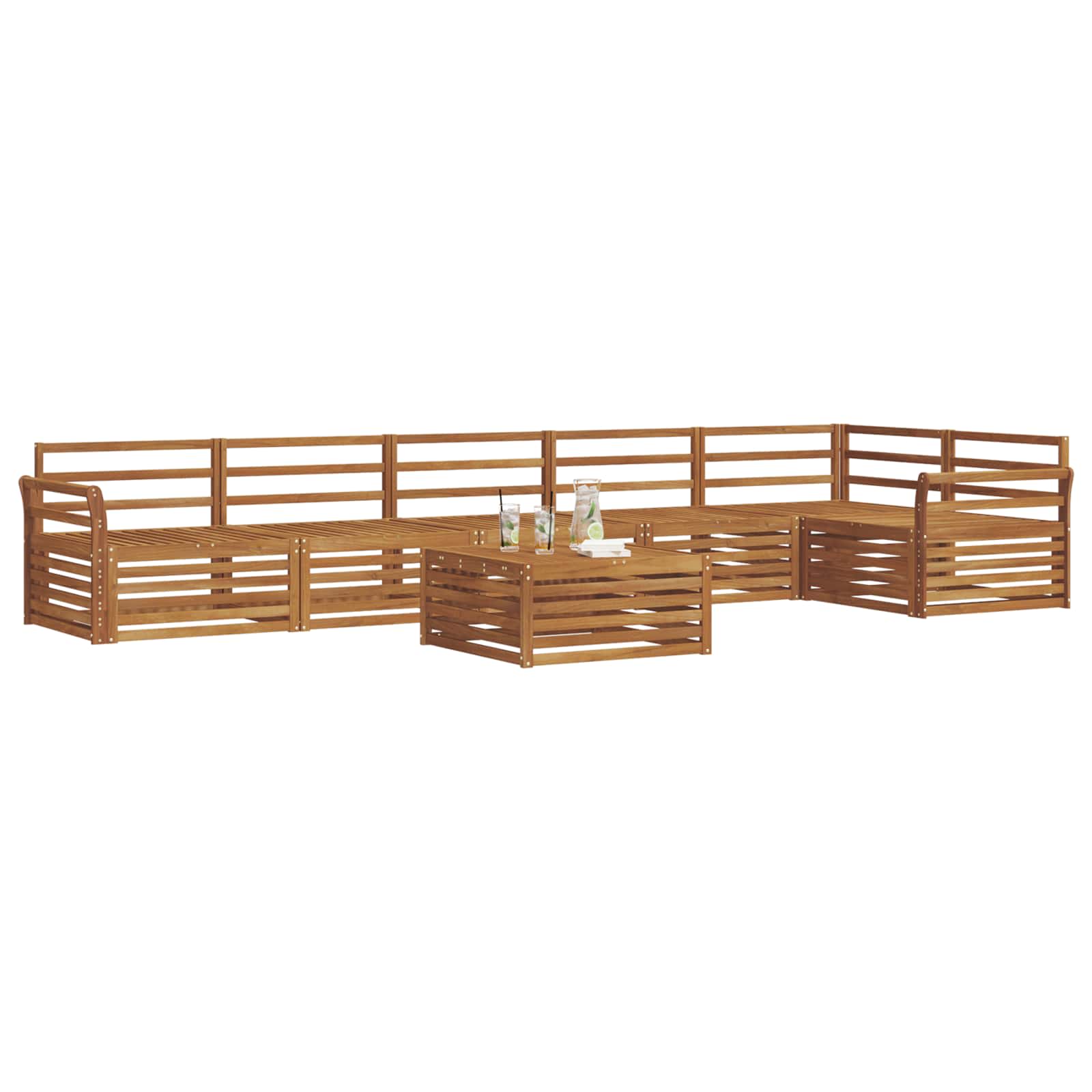 Outdoor-Sofagarnitur 7 pcs Natur