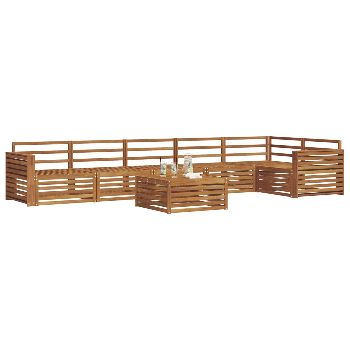 Outdoor-Sofagarnitur 7 pcs Natur