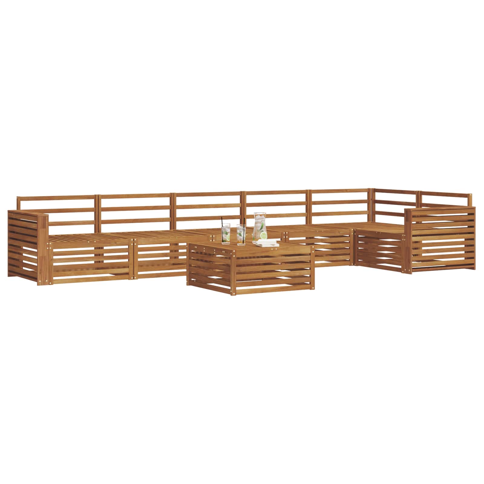 Outdoor-Sofagarnitur 7 pcs Natur