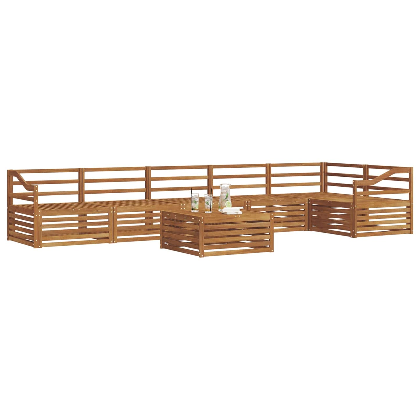 Outdoor-Sofagarnitur 7 pcs Natur