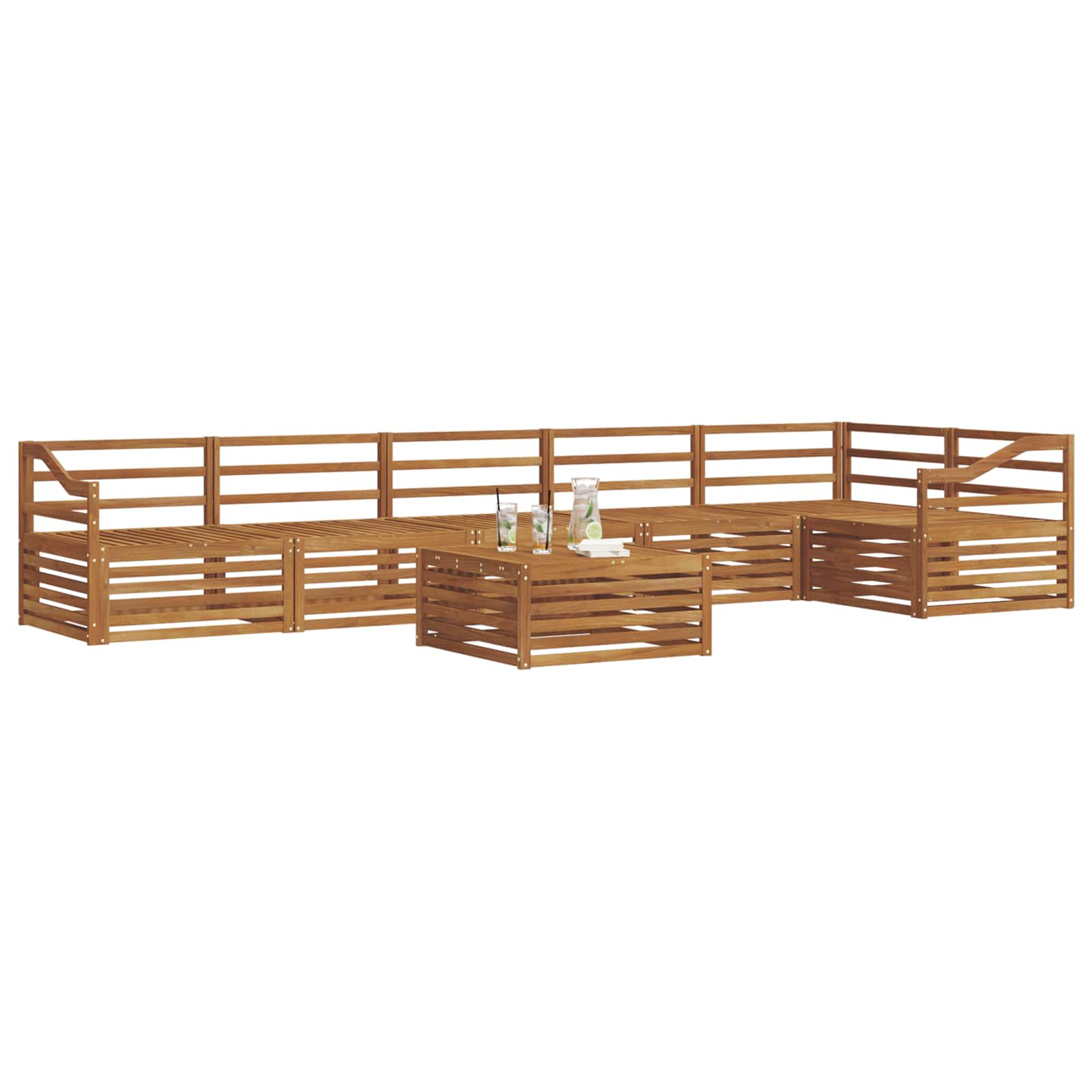 Outdoor-Sofagarnitur 7 pcs Natur