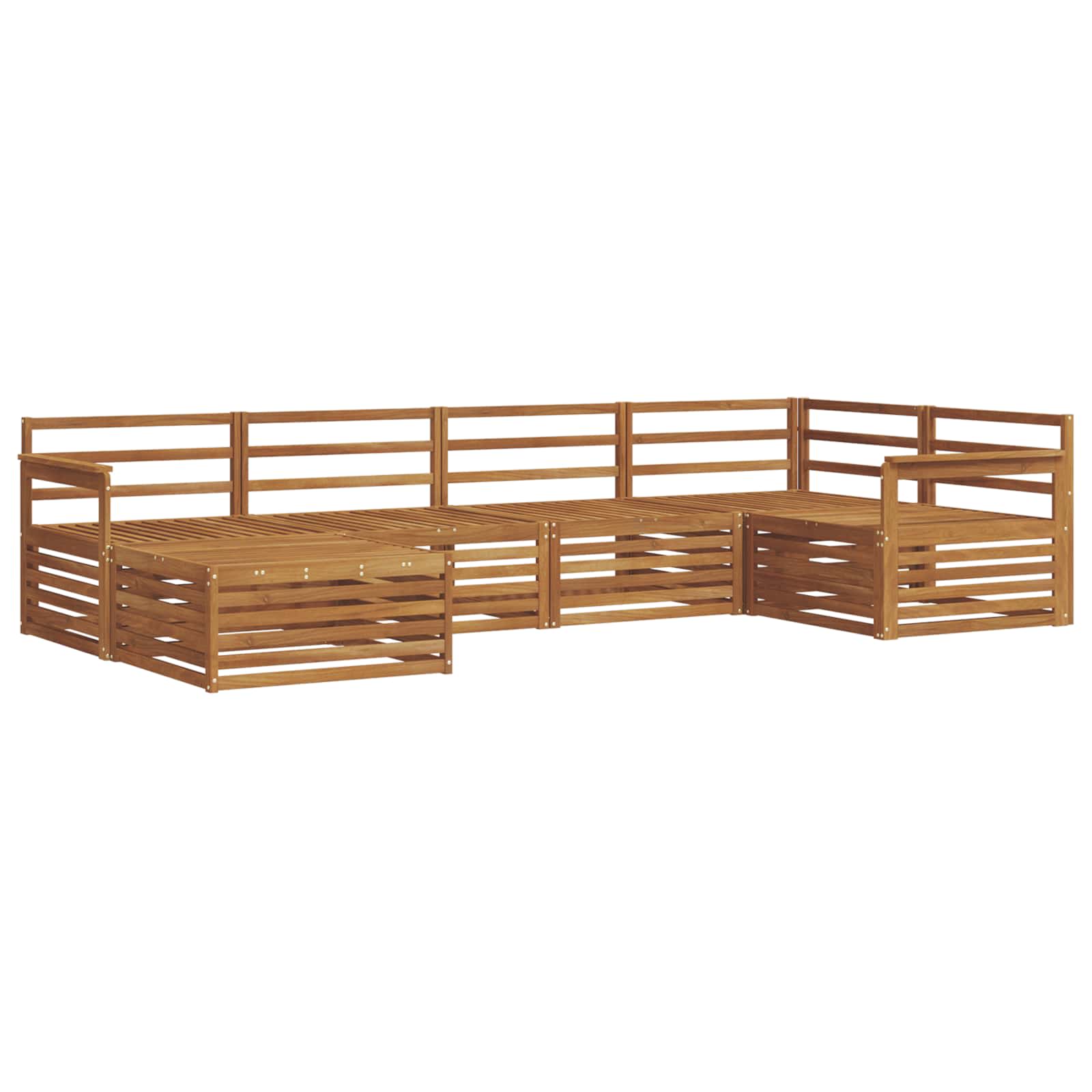 Outdoor-Sofagarnitur 6 pcs Natur