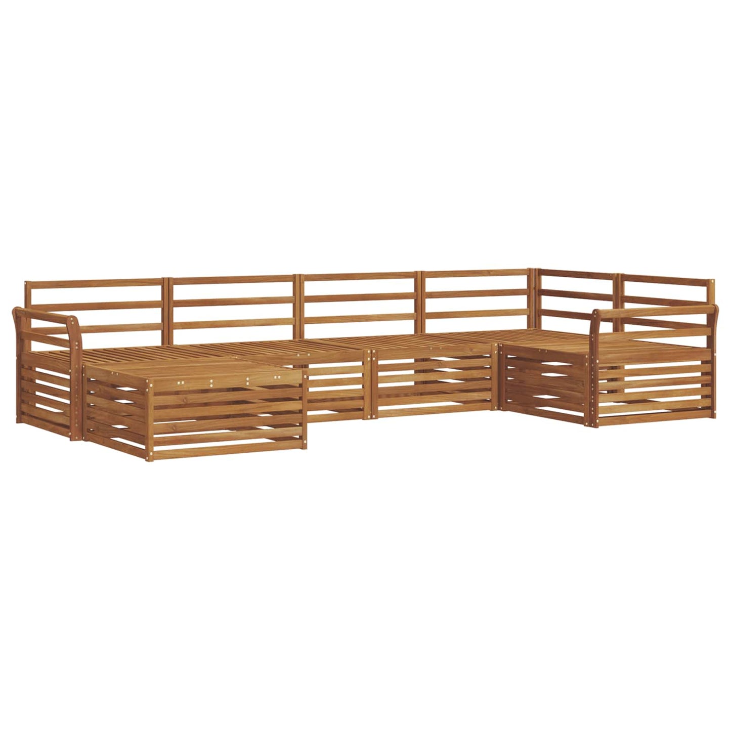 Outdoor-Sofagarnitur 6 pcs Natur Massivholz Akazie