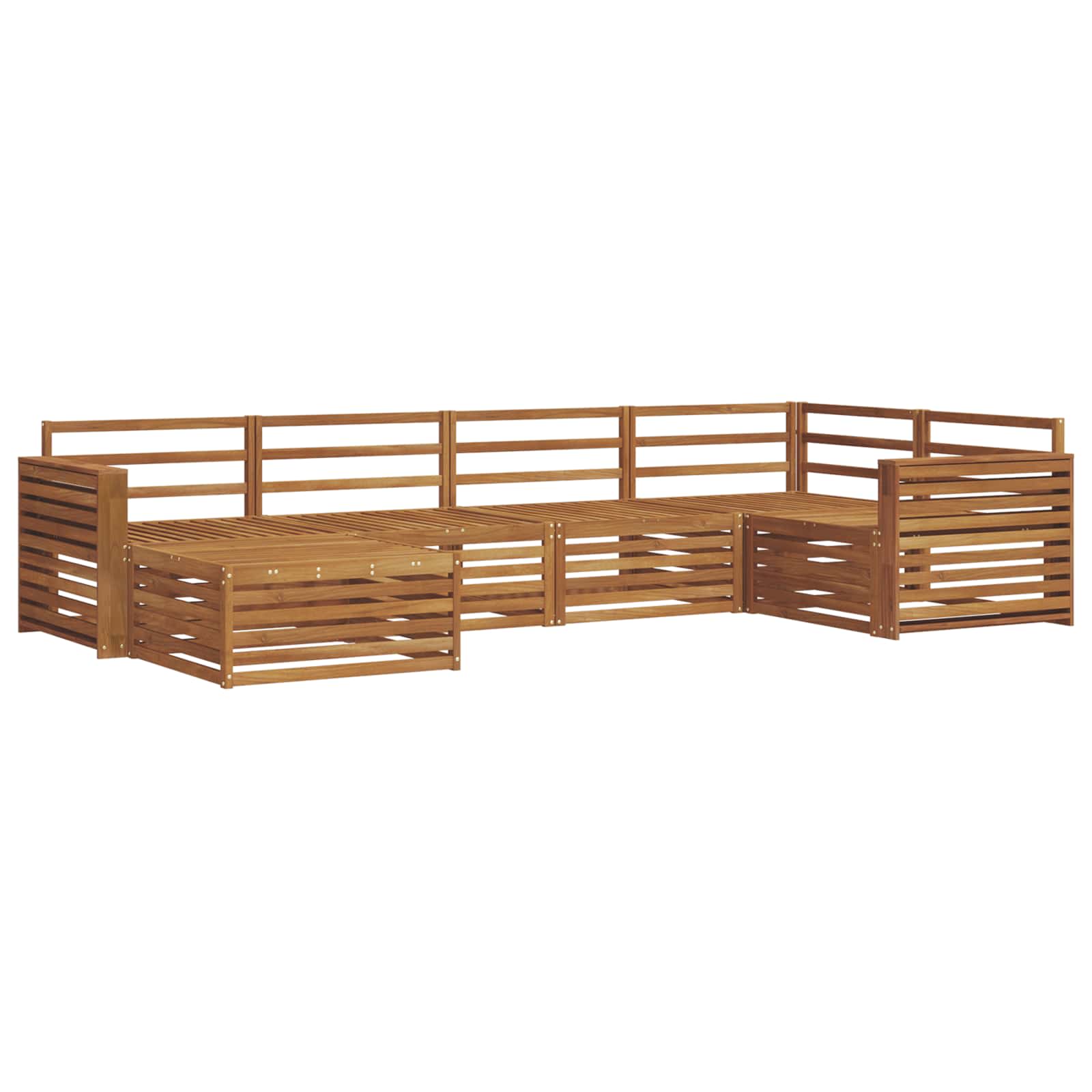 Outdoor-Sofagarnitur 6 pcs Natur