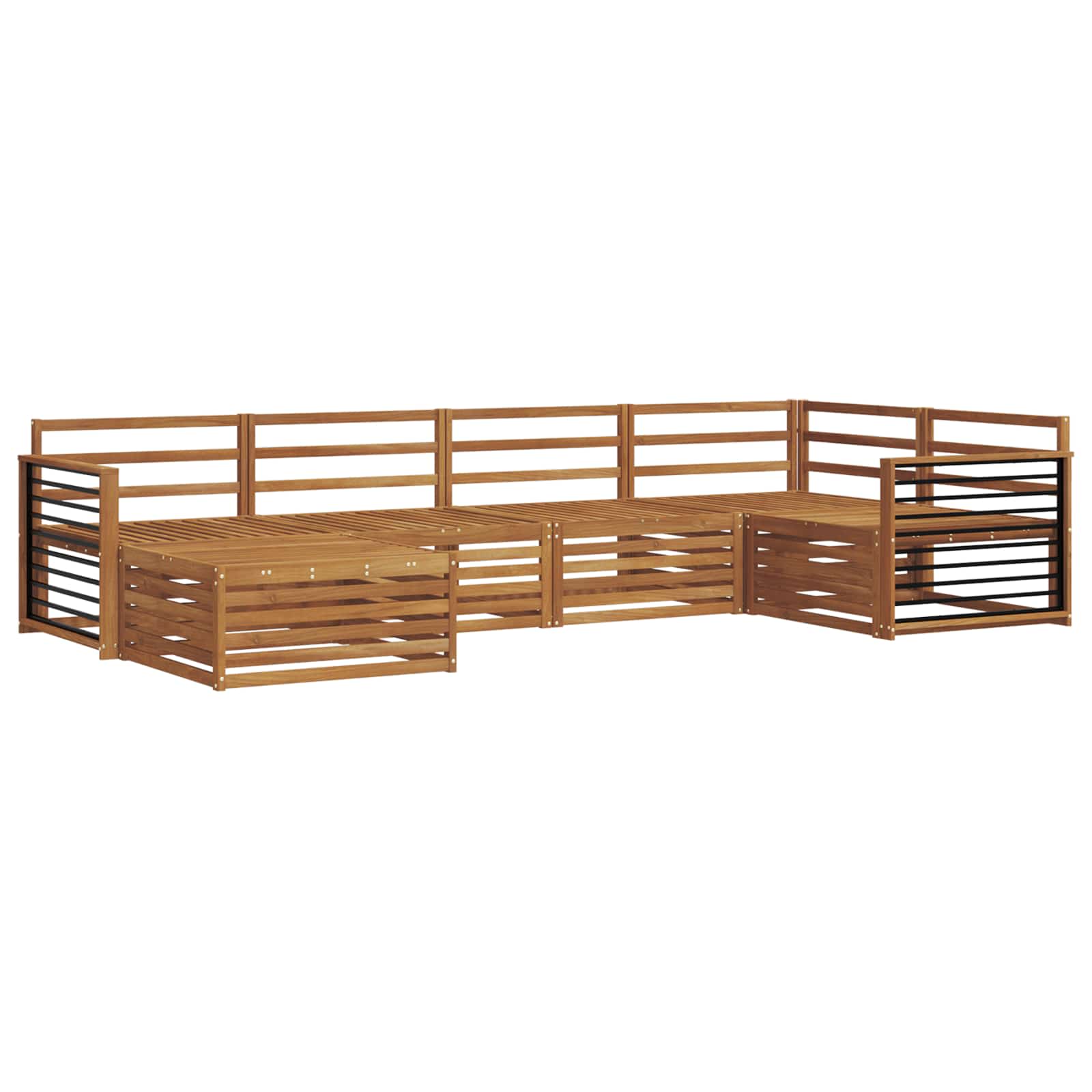 Outdoor-Sofagarnitur 6 pcs Natur
